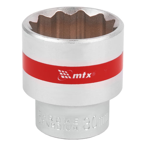 Вложка, 1/2", 30 мм, 12-стенна, CrV, хромирана MTX