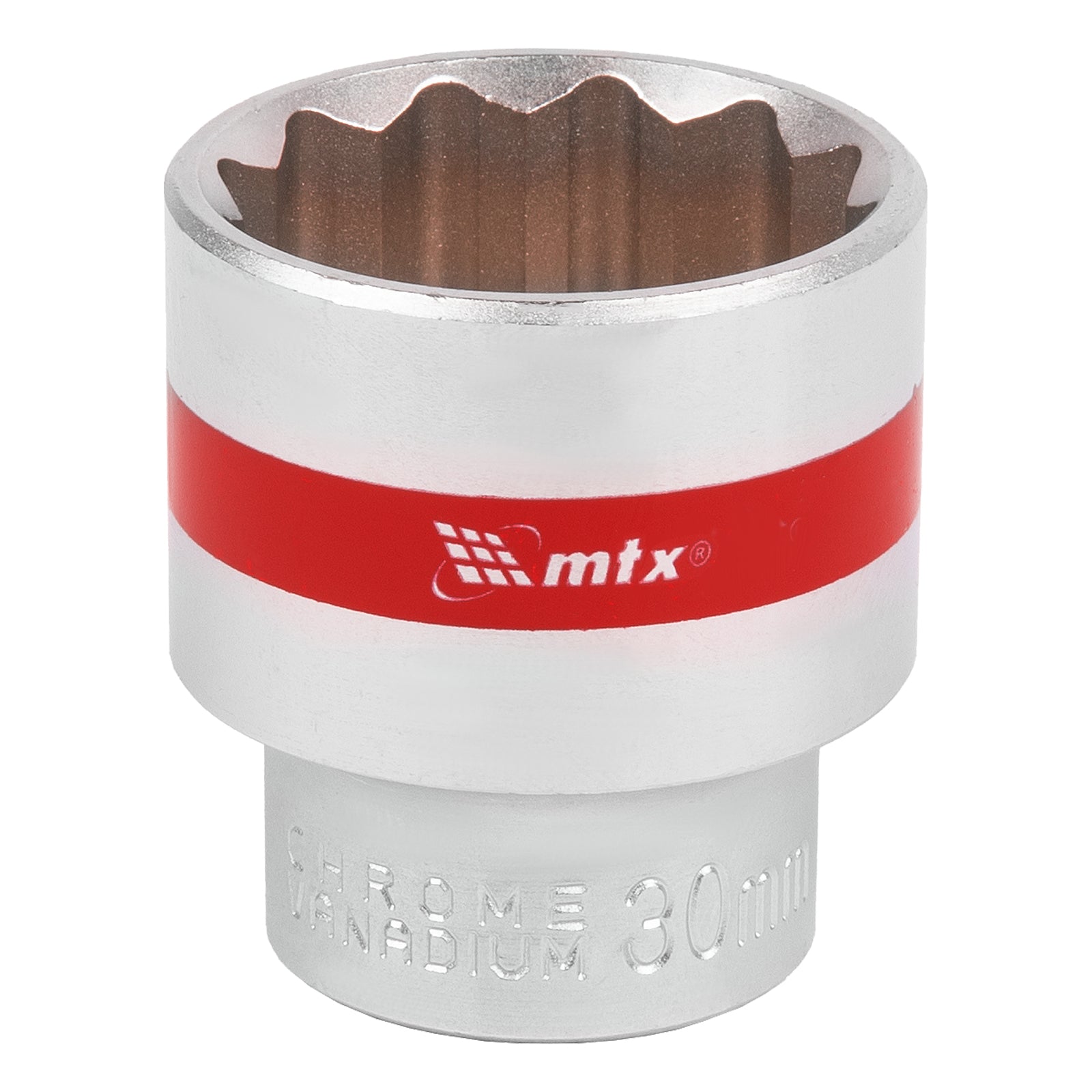 Вложка, 1/2", 30 мм, 12-стенна, CrV, хромирана MTX