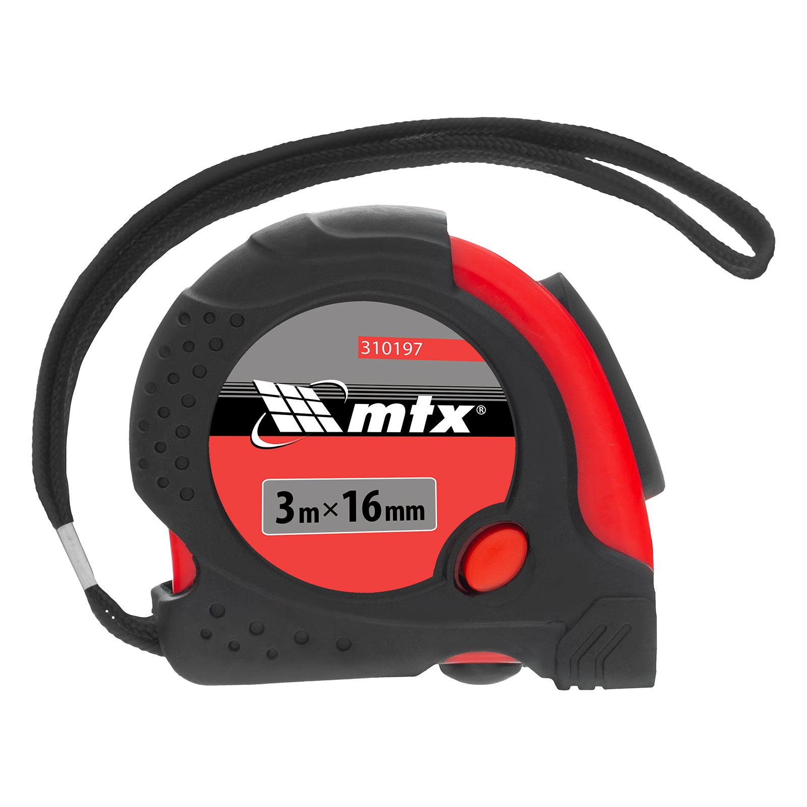 Ролетка Status magnet fixation, 3 м х 16 мм, гумиран корпус, магнитен накрайник, СЕ MTX