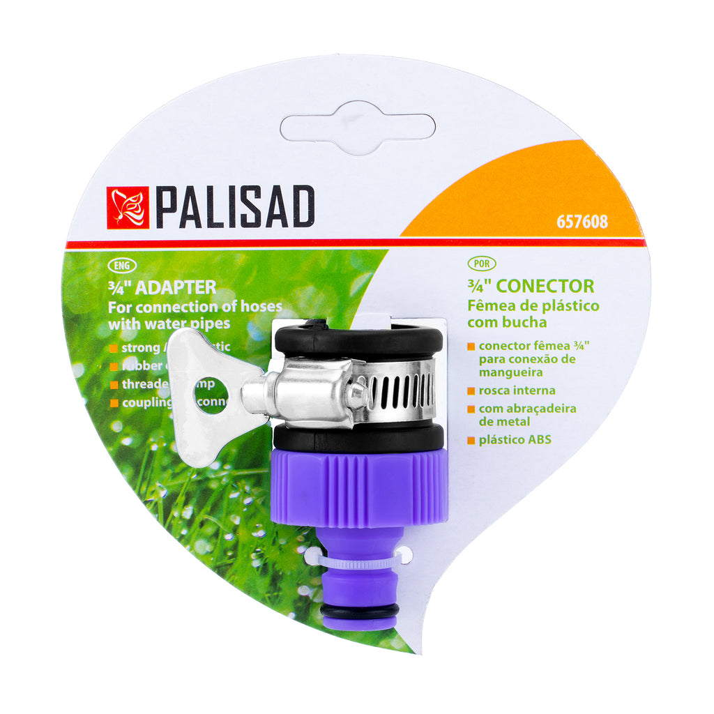 Адаптер с метална скоба, 3/4", пластмасов Palisad