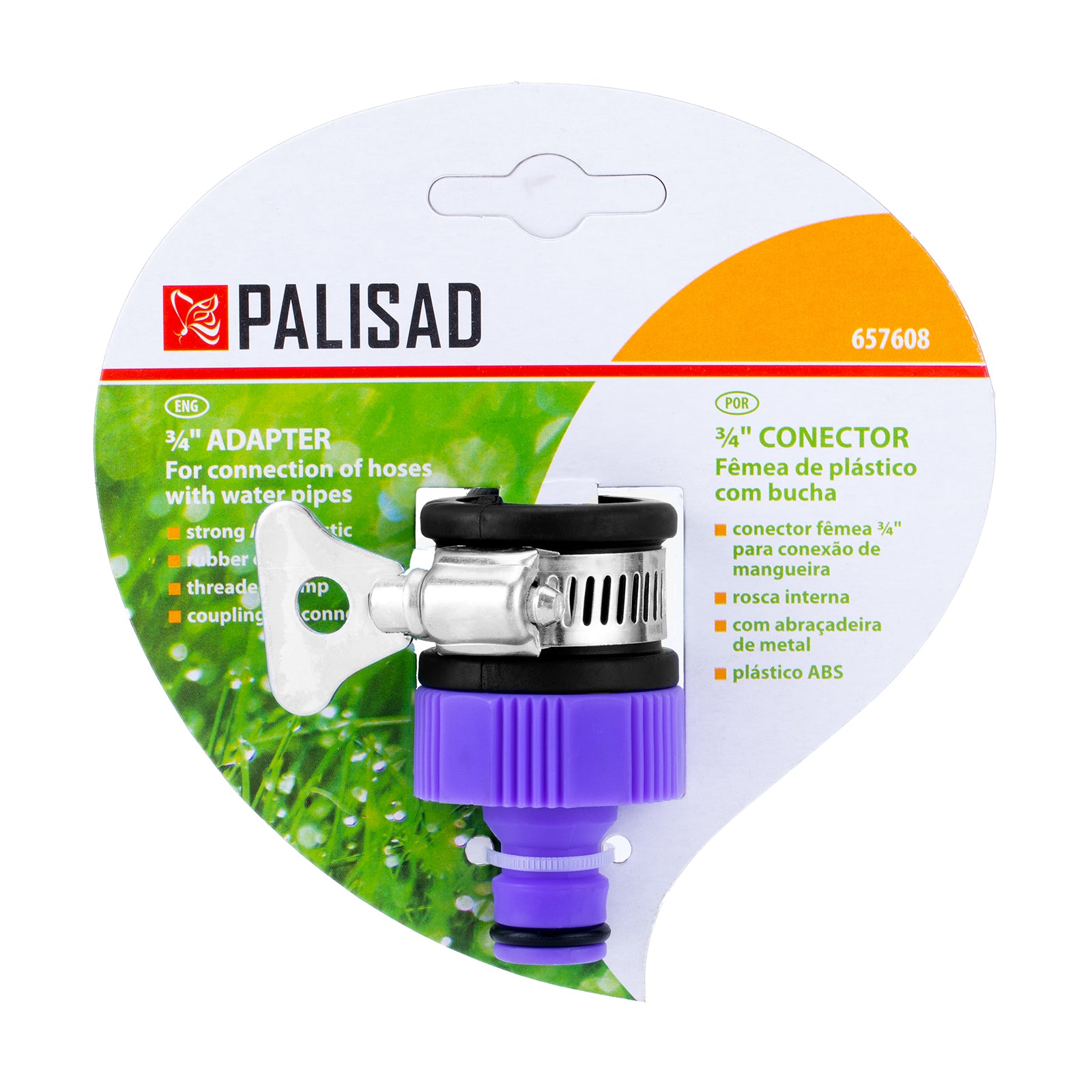 Адаптер с метална скоба, 3/4", пластмасов Palisad