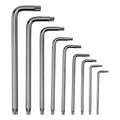К-т ключове имбусни TORX-TORX Tamper, 9 бр.:T10-T50, CrV, удължени, матирани, в калъф MTX
