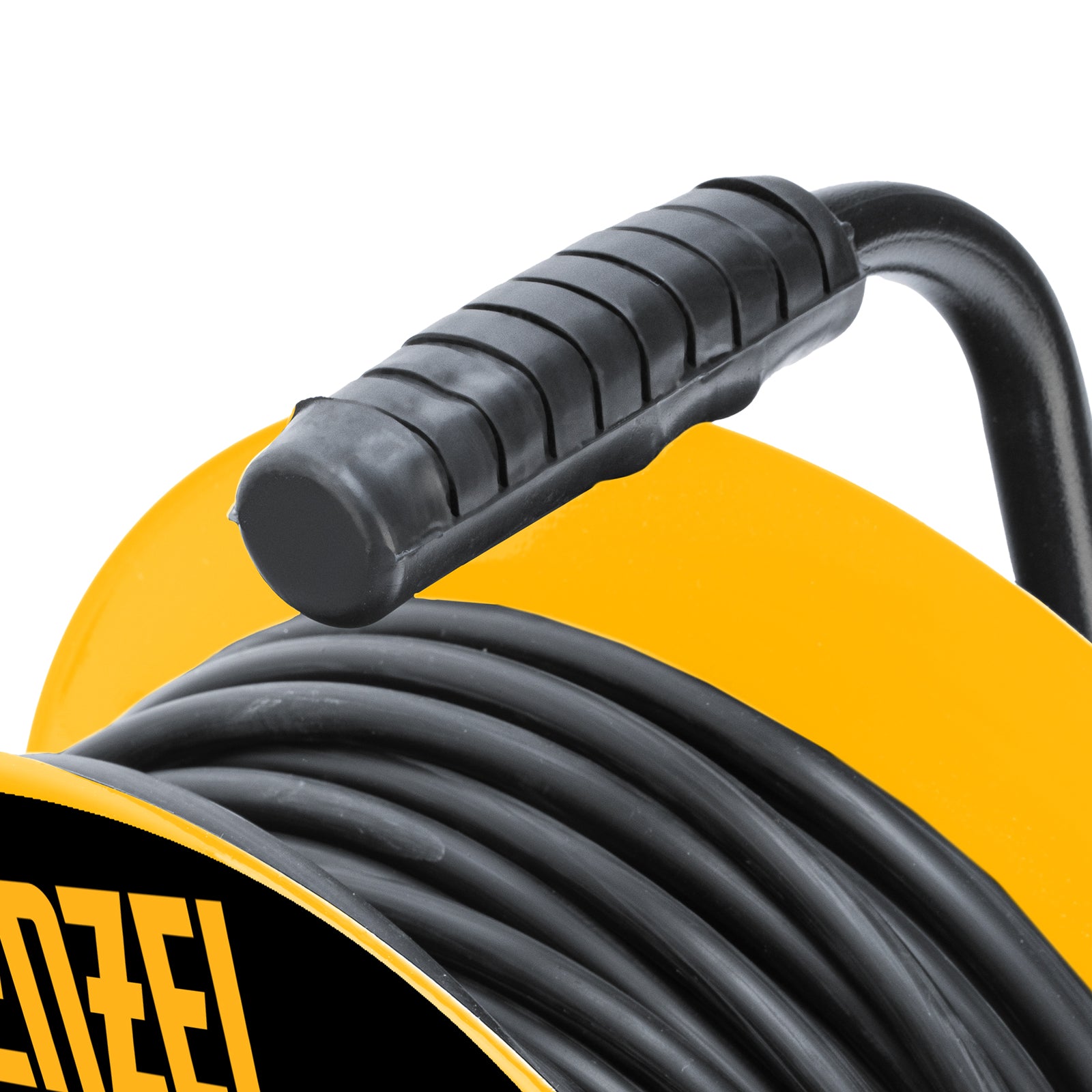 Удължител захранващ на кабелна макара 25m, 4 гнезда, IP44, H05RR-F, 3G*1.5mm, 14A// Denzel