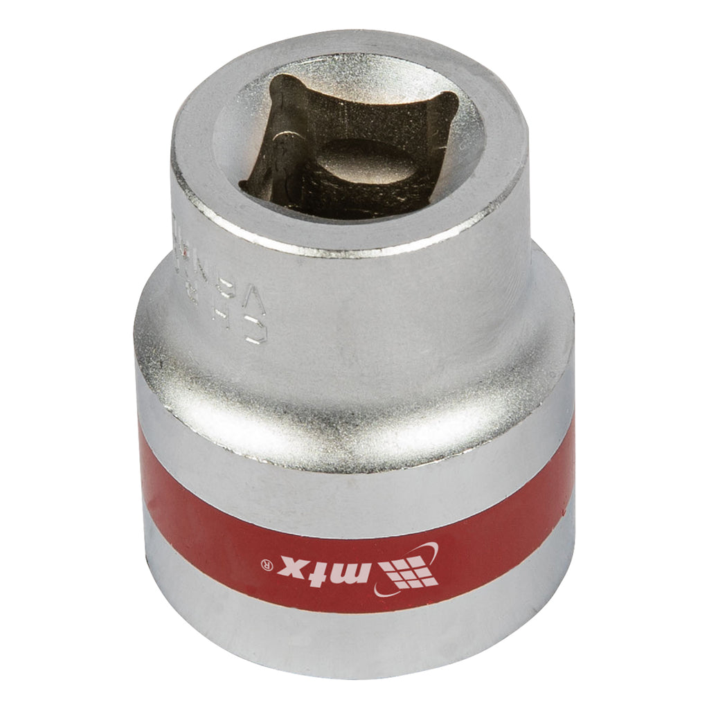 Вложка, 1/2", 24 мм, шестостенна, CrV, хромирана MTX