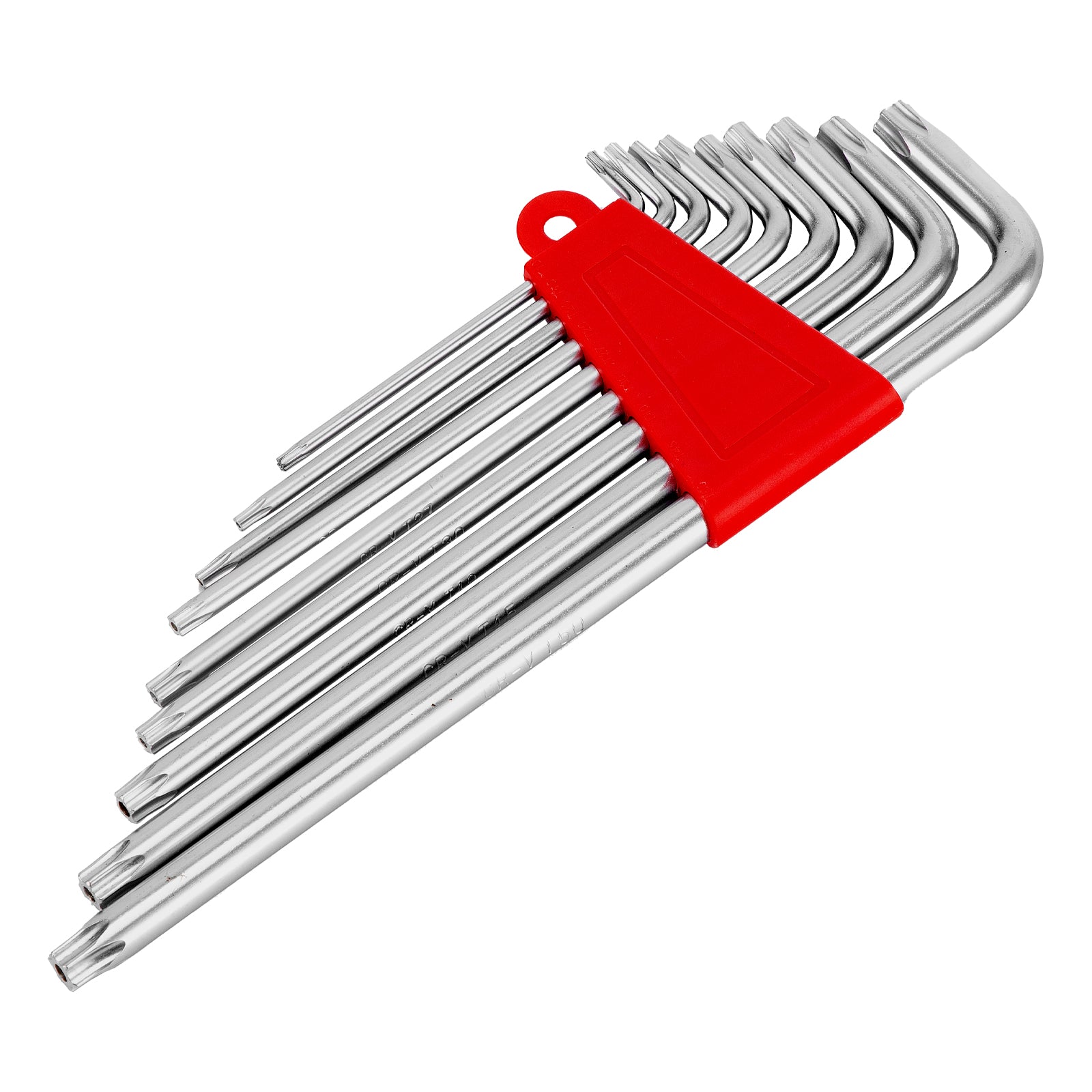 К-т ключове имбусни TORX, 9 бр.: T10-T50, CrV, удължени, матирани MTX