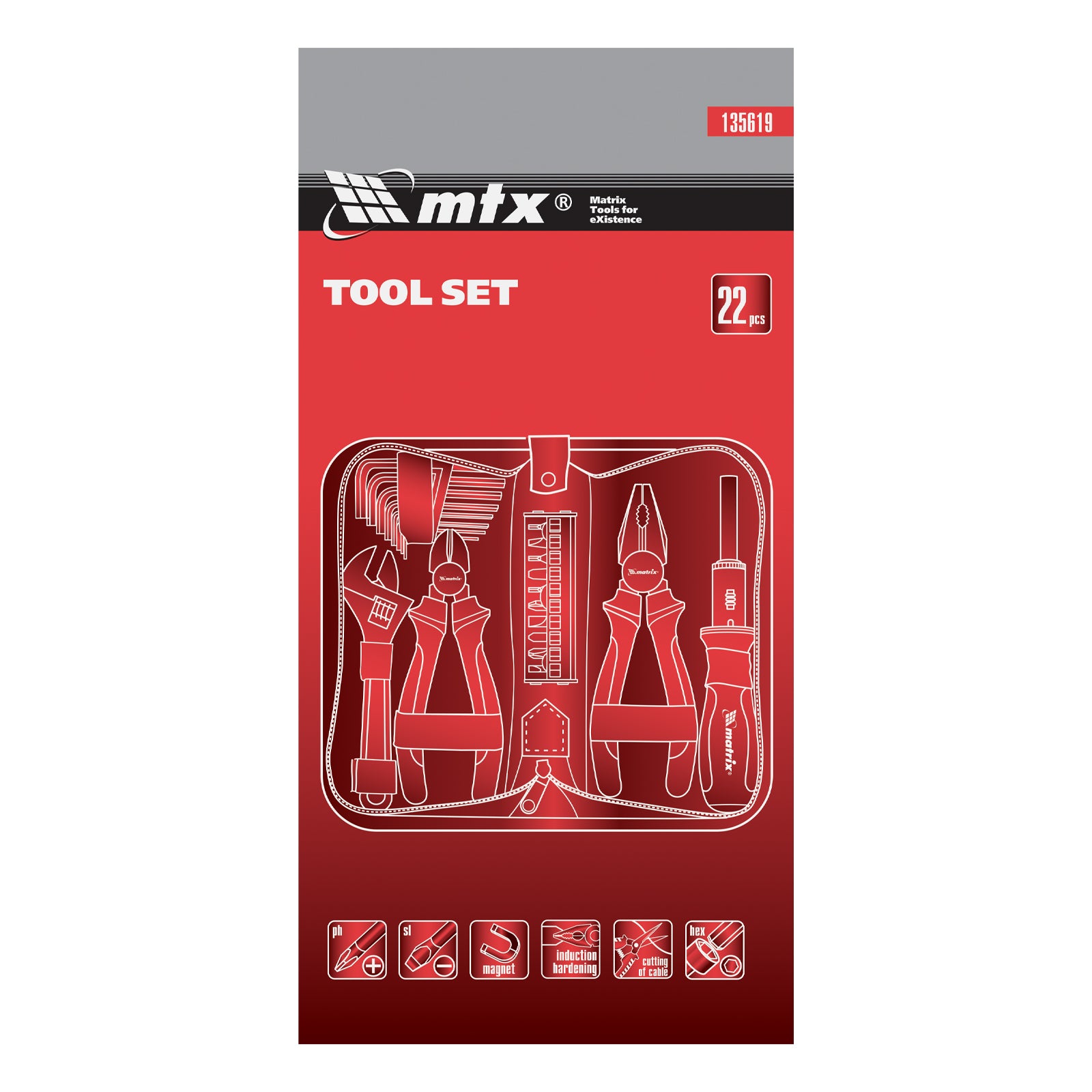 К-т инструменти, 22 части MTX