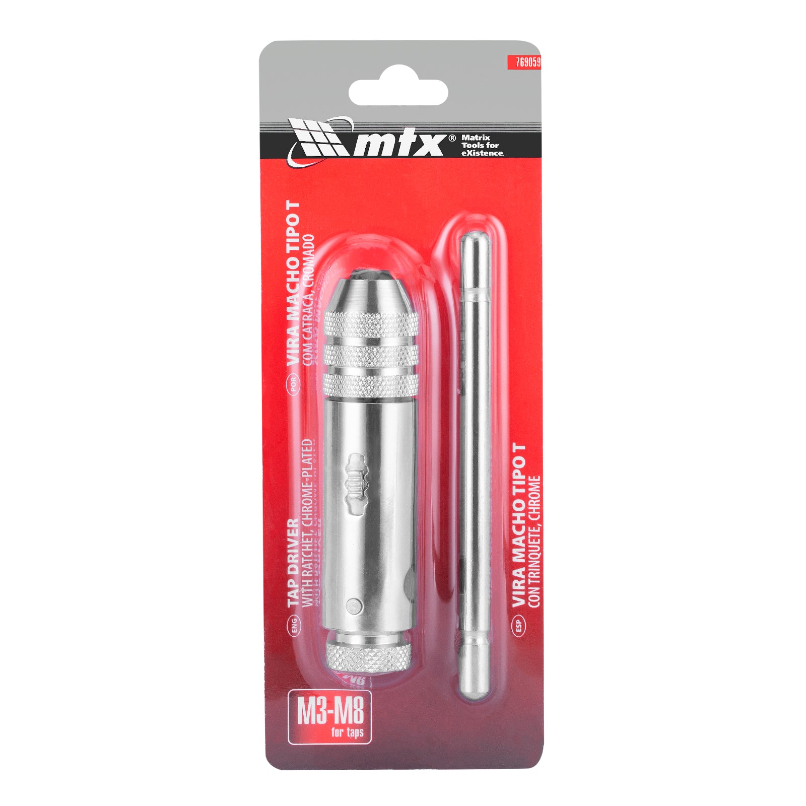 Върток за метчици, М3 -  М8, с тресчотка MTX