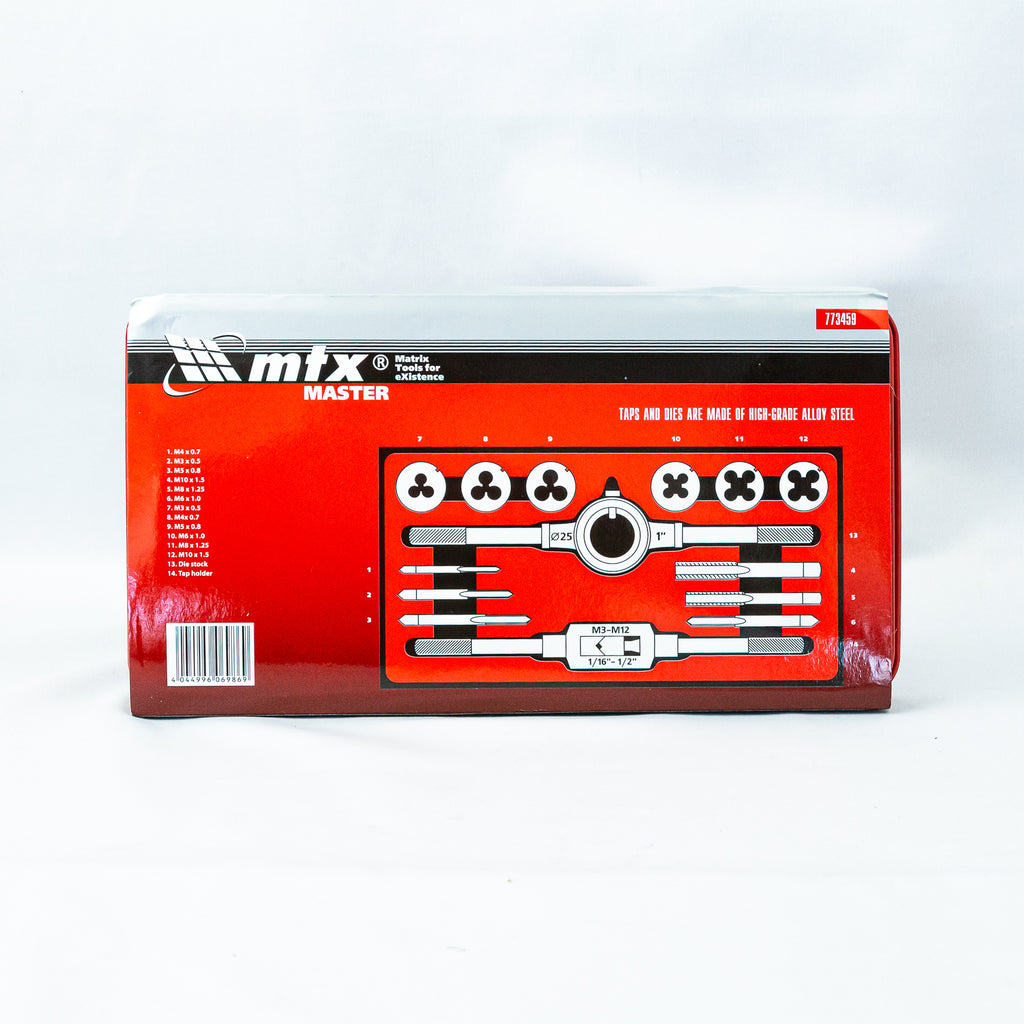 К-т метчици и плашки, М3-М10, 14 части MTX