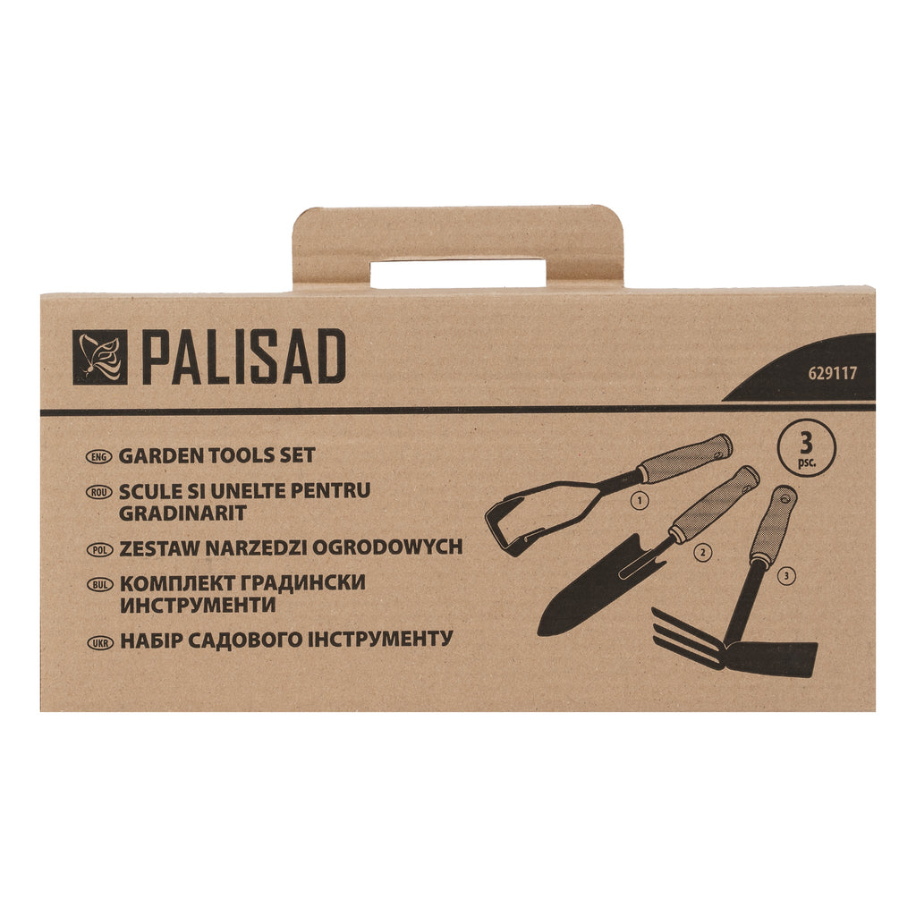 Комплект градински инструменти, дървени дръжки, 3 бр. Palisad