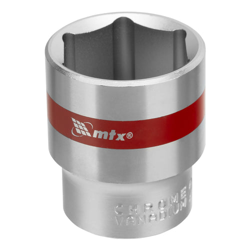 Вложка, 1/2", 27 мм, шестостенна, CrV, хромирана MTX