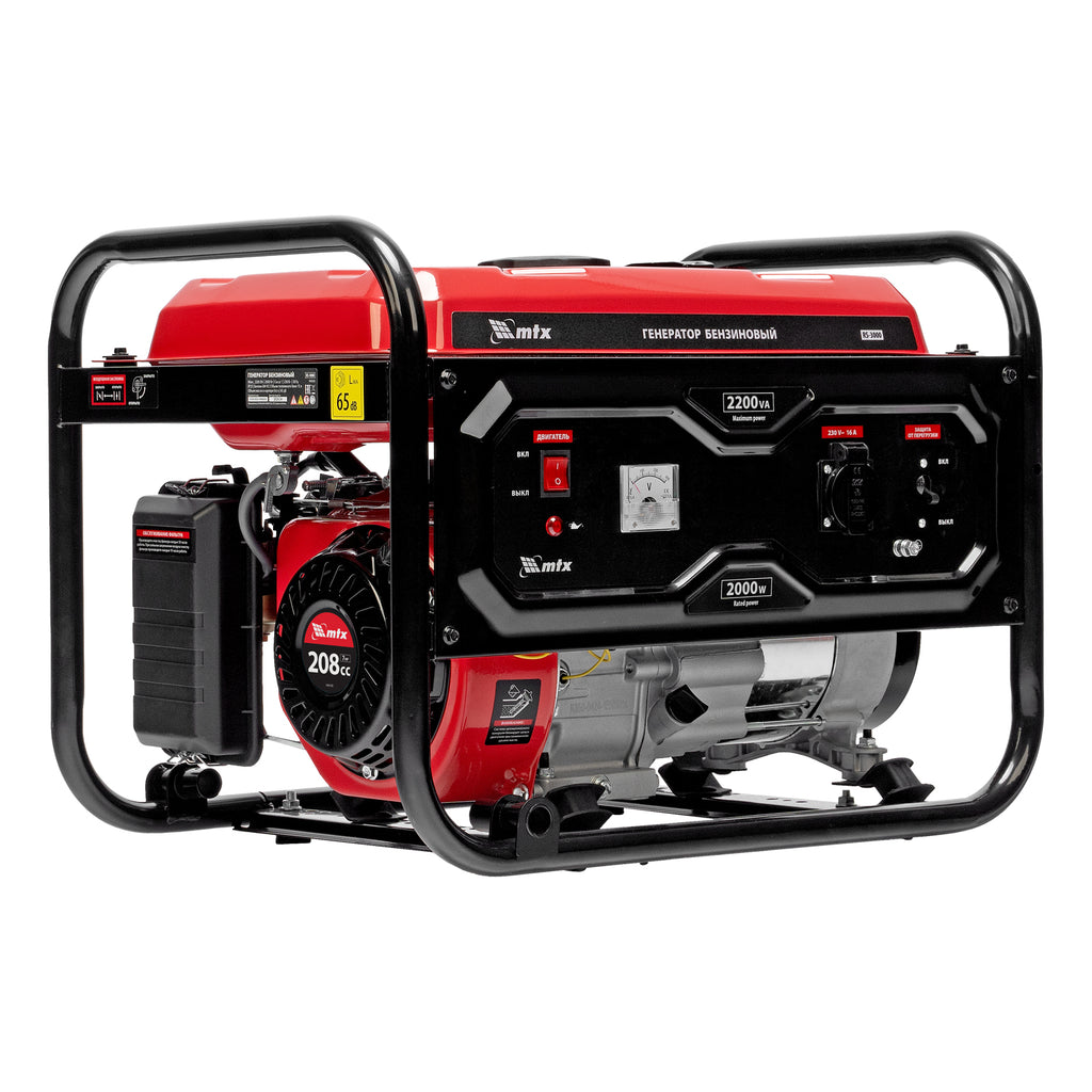 Бензинов генератор RS-3000, 2,2 kW, 230V, ръчен стартер// MTX