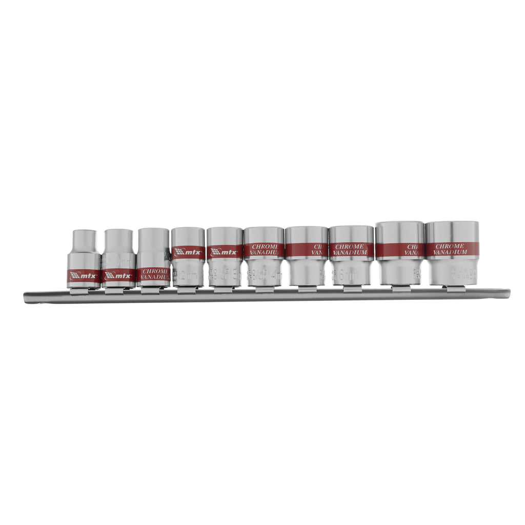 К-т вложки,  3/8",  6-стенни, 10 бр., 8-19 мм MTX