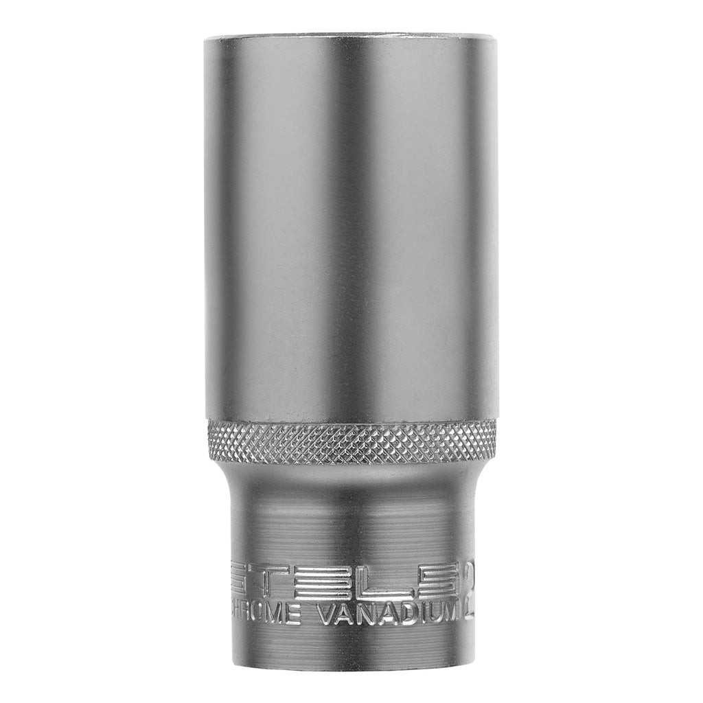 Вложка ударна, удължена, 27 мм, 6-стенна, CrV, 1/2"  STELS