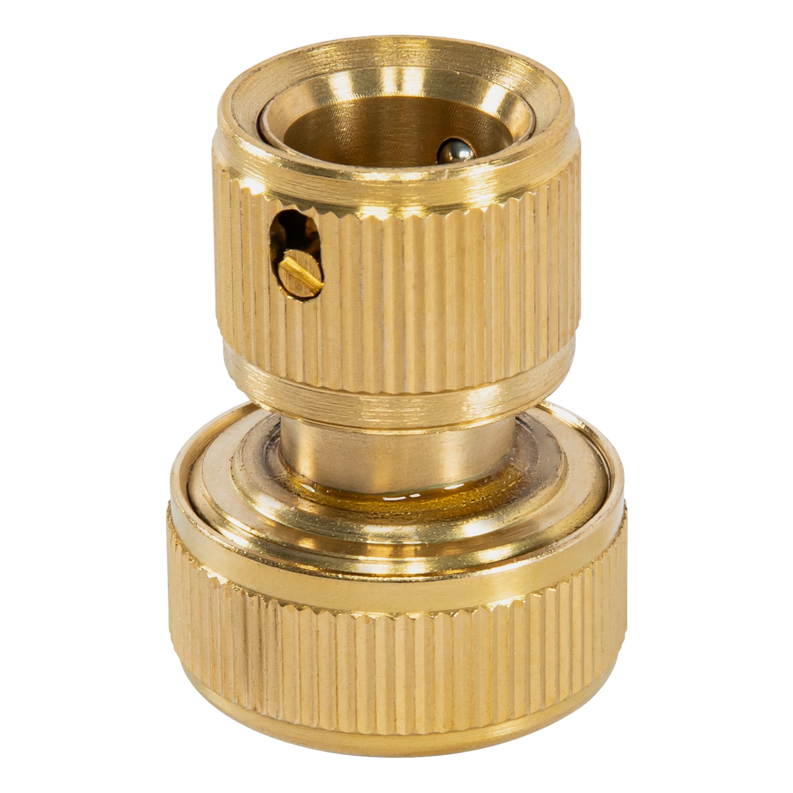 Съединител за маркуч, бърза връзка 3/4", аквастоп, месингов Palisad