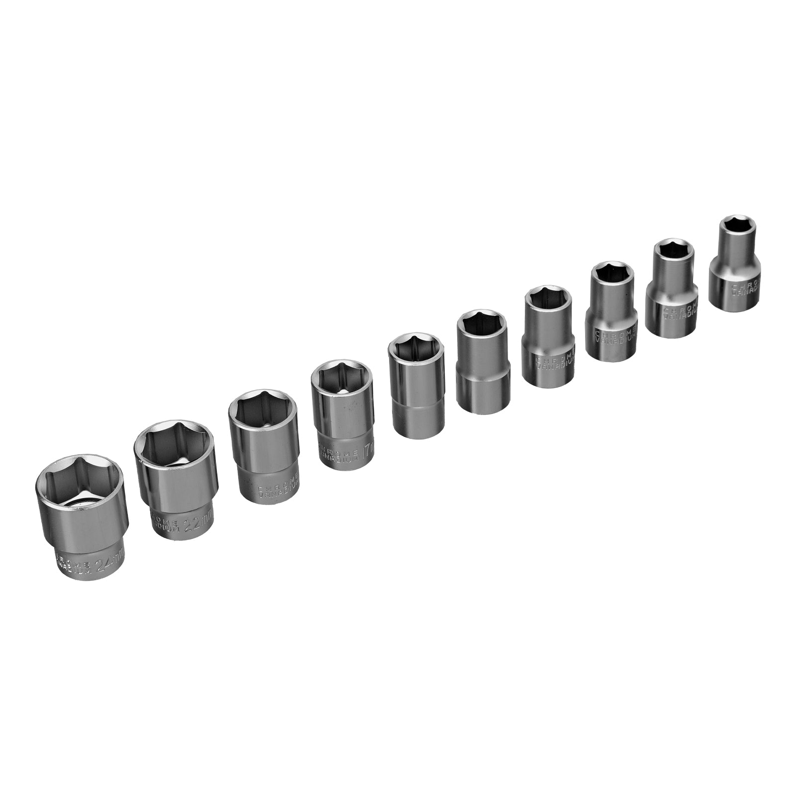 К-т инструменти,  12 части, вложки 1/2", 10-24 мм, тресчотка MTX