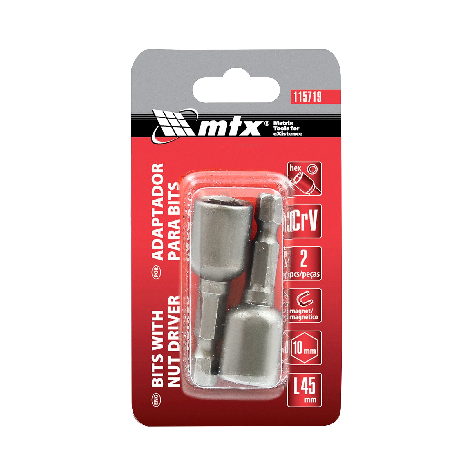 Накрайник-вложка 10x45 мм,2бр. MTX