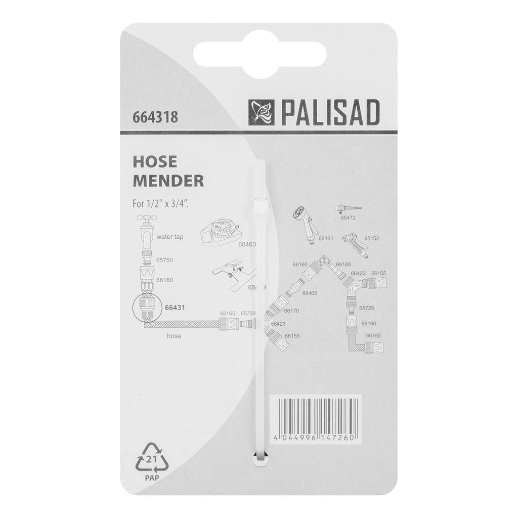 Муфа възстановителна за маркуч, с преход 1/2"-3/4", пластмасова Palisad