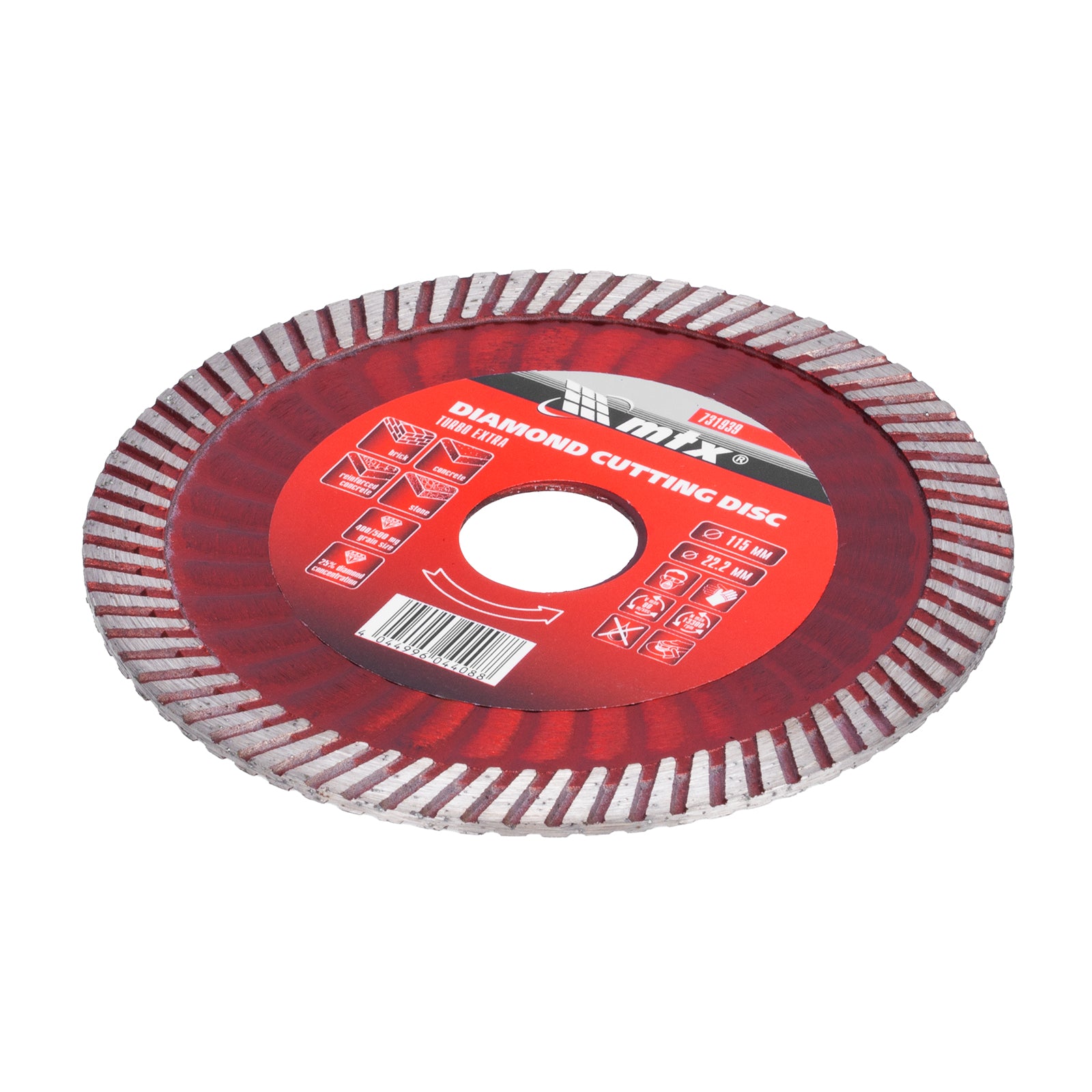 Диск диамантен за сухо рязане Turbo Extra, 115 х 22,2 мм MTX