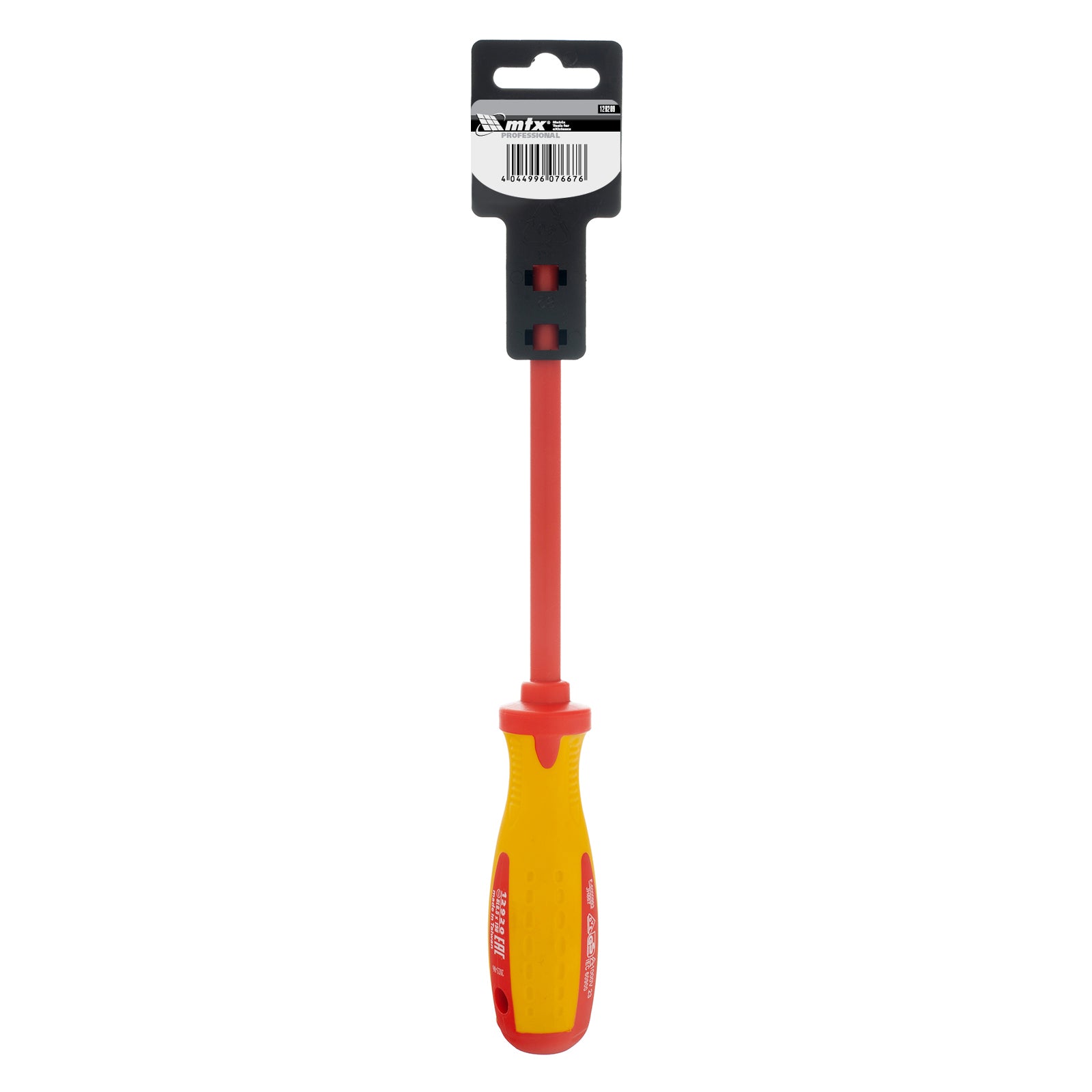 Отвертка Insulated, SL6,5 х 150 мм, CrMo, до 1000 V, двукомпонентна дръжка MTX
