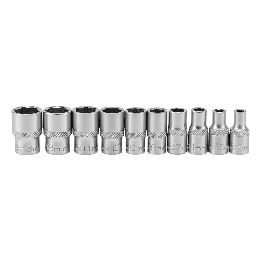 К-т вложки 1/4", 6-стенни, CrV, 10бр., 4-13мм Stels