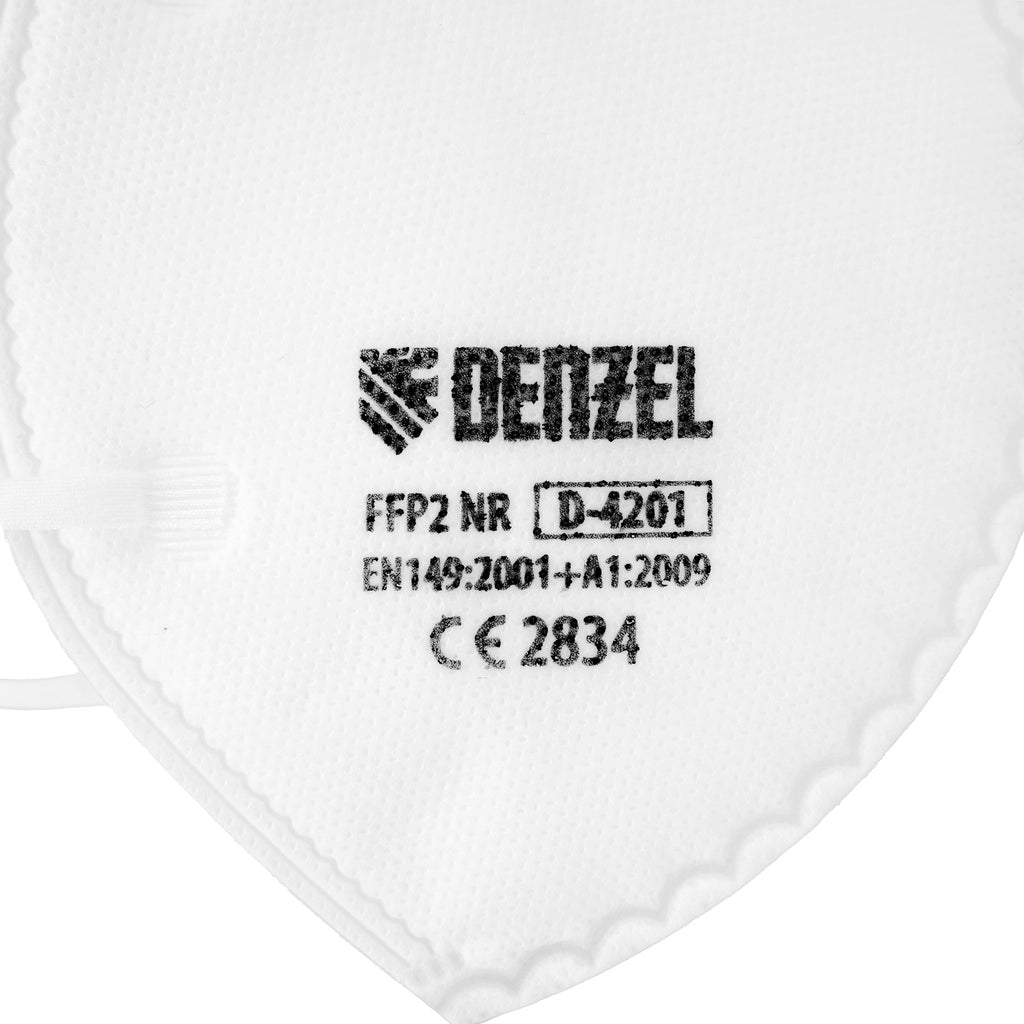 Полумаска, филтърна, сгъваема FFP2 NR, без клапа, модел D-4201, 3 бр. Denzel
