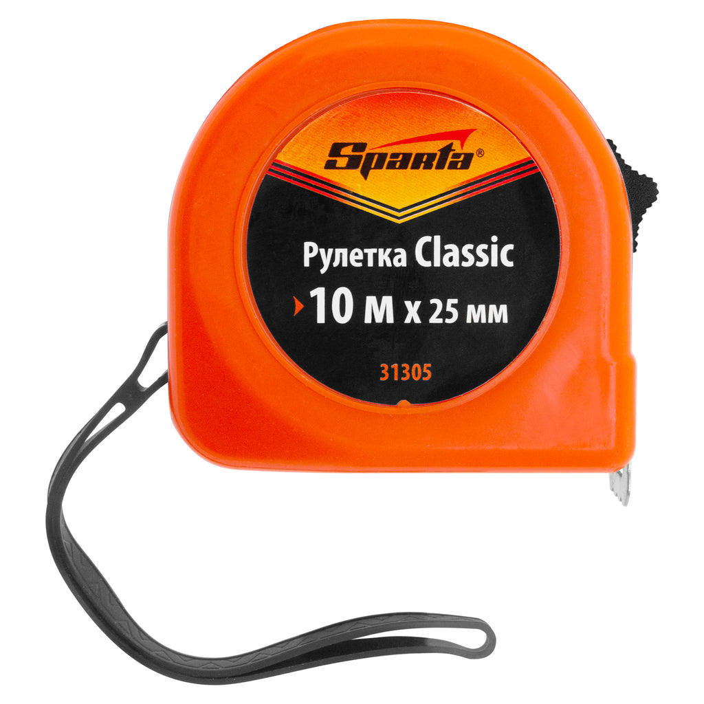Ролетка Classic, 10 м х 25 мм, пластмасов корпус Sparta