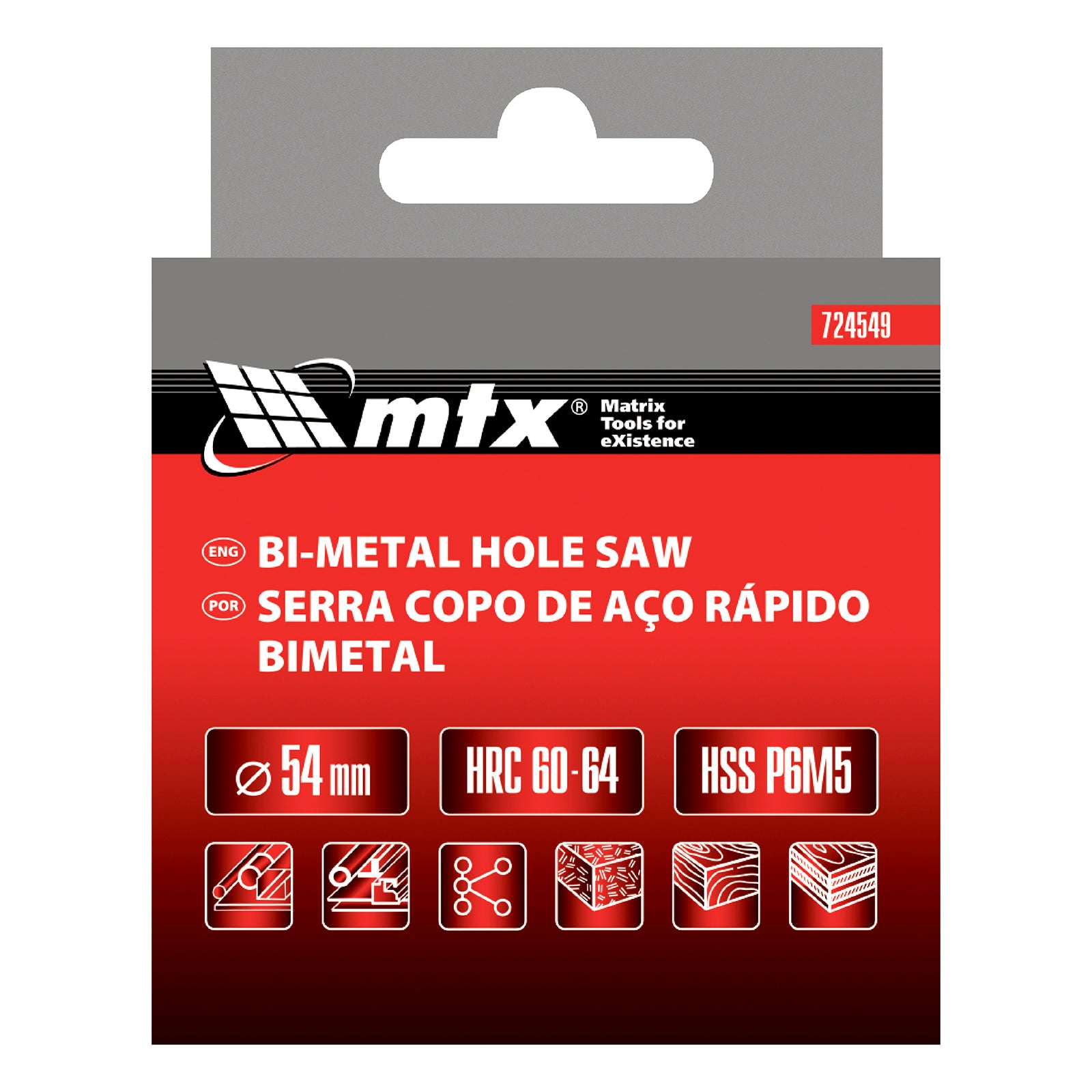 Боркорона Bimetal, 54 мм MTX
