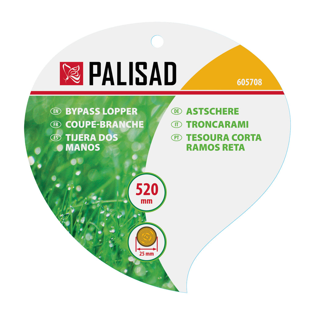 Ножица за клони 520 мм, право рязане, стоманени гумирани дръжки  PALISAD