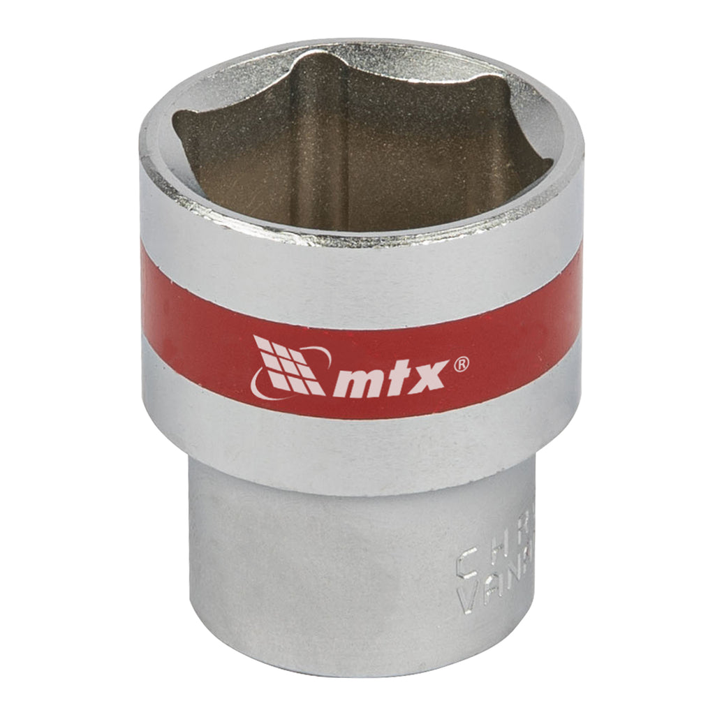 Вложка, 1/2", 24 мм, шестостенна, CrV, хромирана MTX