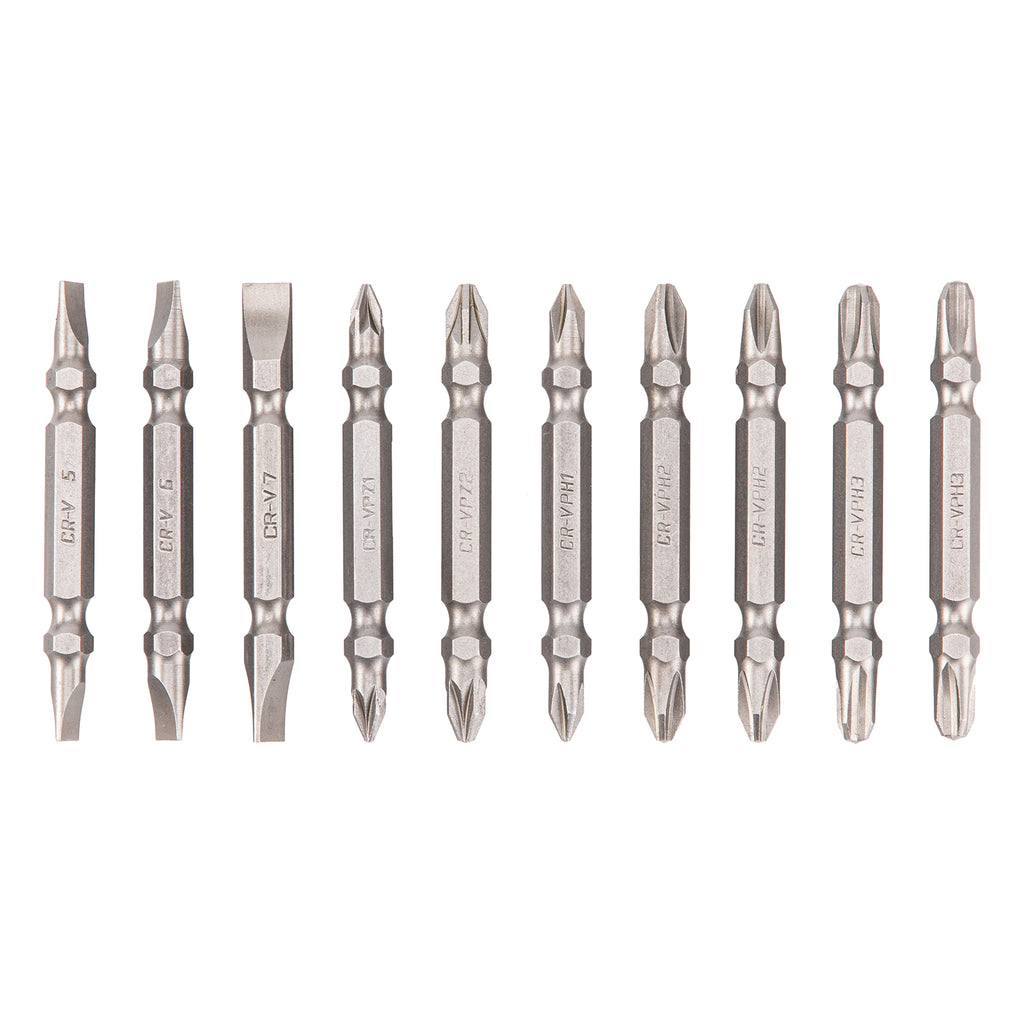 К-т битове 65 мм, двустранни, SL-SL, PH-PH, PZ-PZ, 10 бр. MTX