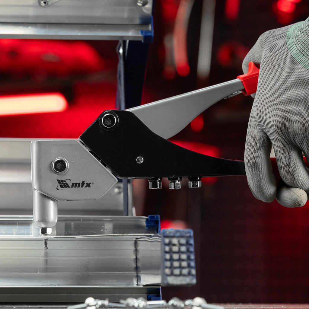 Нитачка, 263 мм, въртяща се глава 0-360°, за поп-нитове 2,4-3,2-4,0-4,8 мм MTX