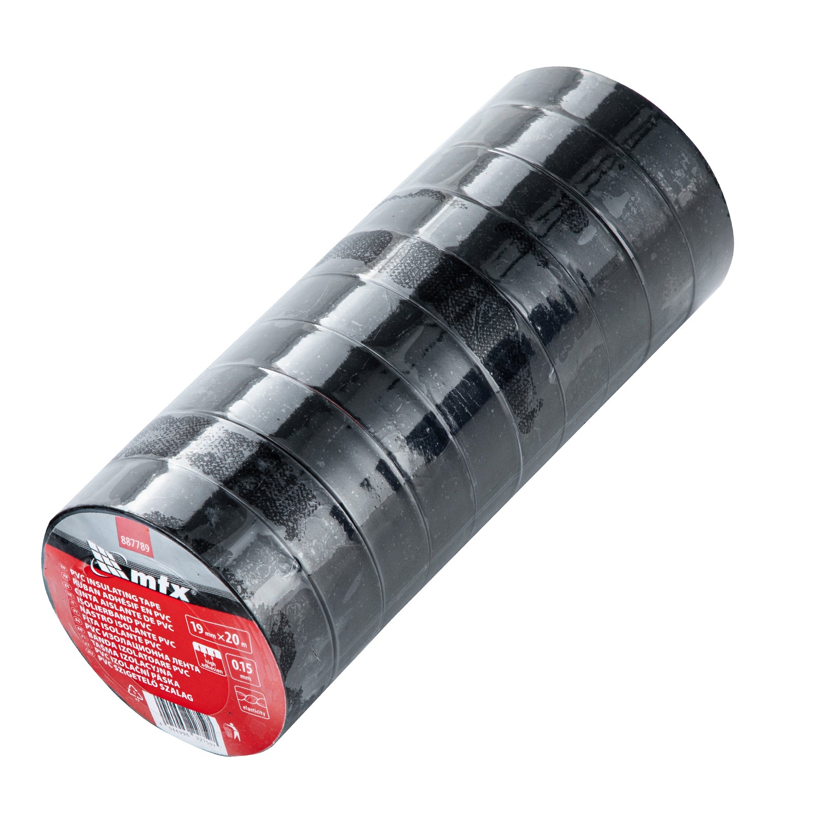 Изолирбанд, PVC, 19 мм x 20 м, черен, 150µm MTX