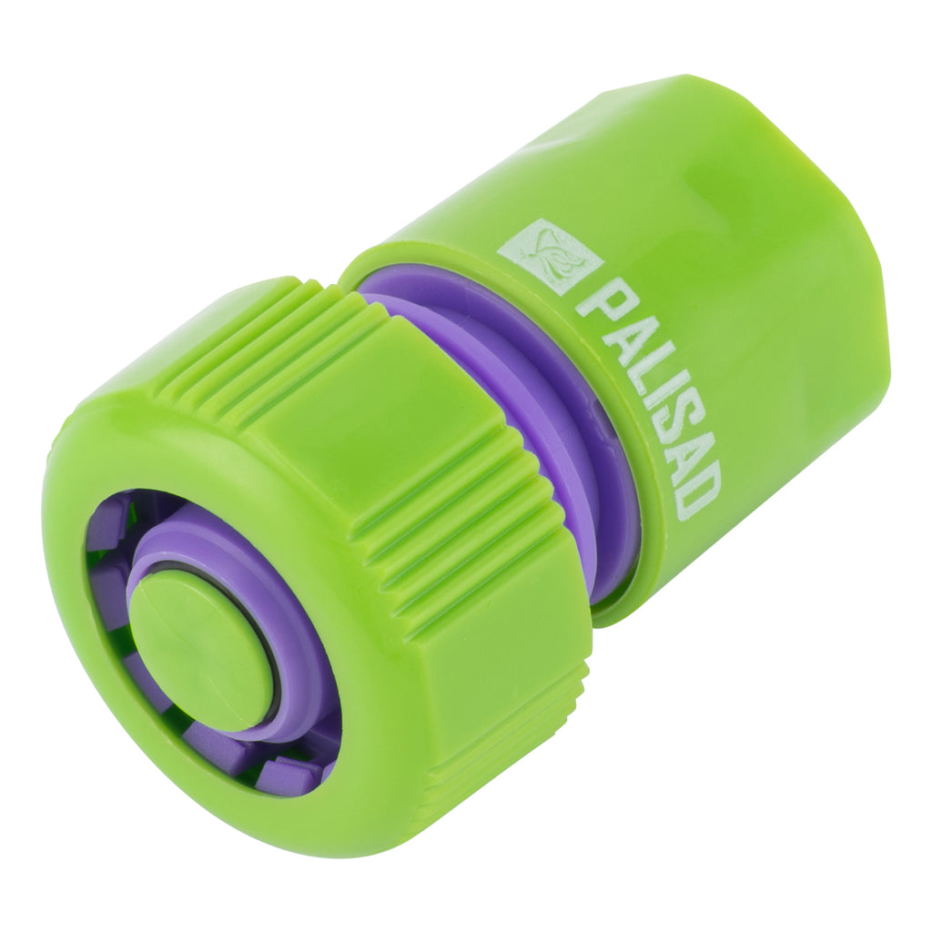 Съединител за маркуч 3/4", аквастоп, пластмасов Palisad