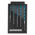 К-т свредла универсални, Multipurpose PRO, шестостенна опашка, 4-10 мм, 5 бр Gross
