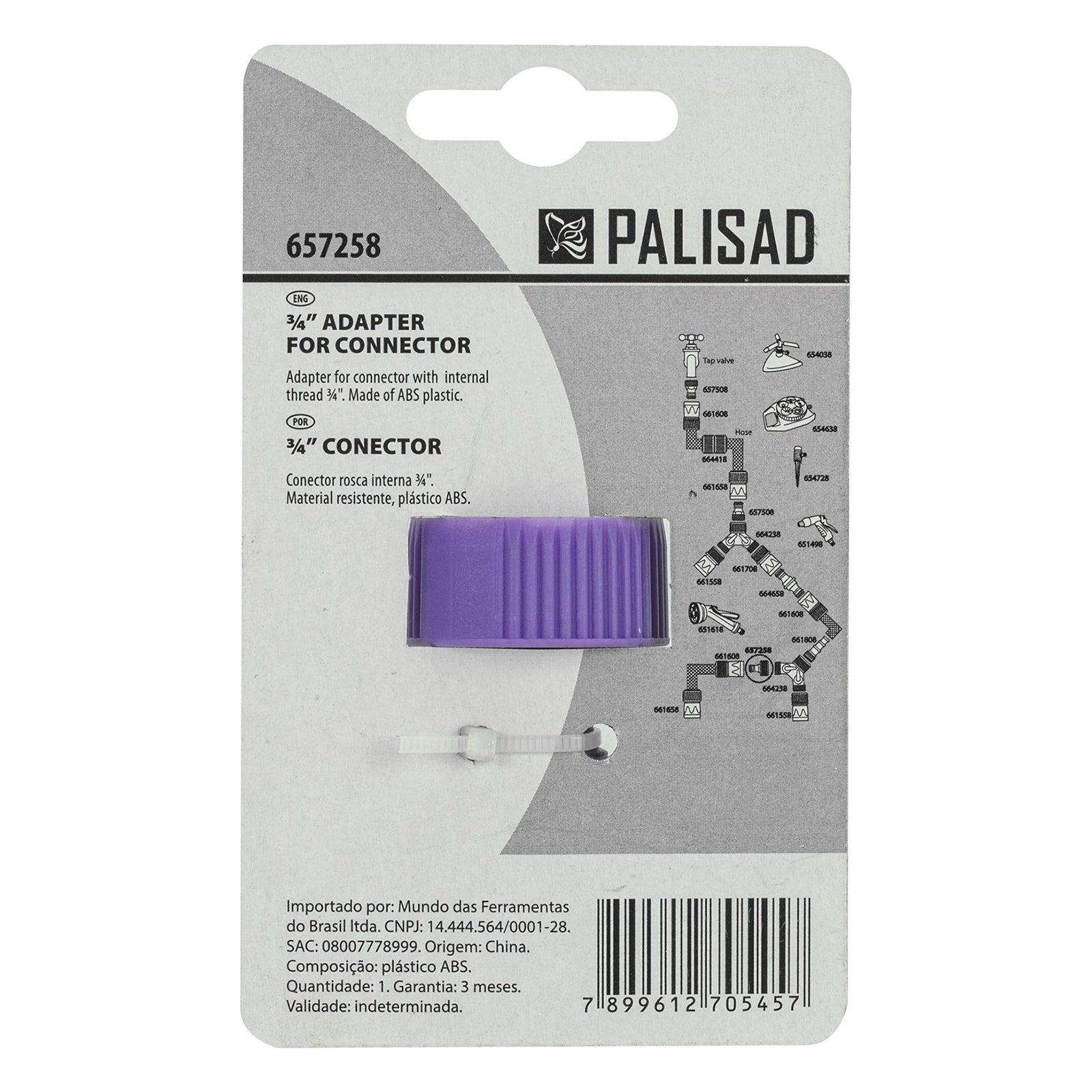 Адаптер за кран, вътрешна резба  3/4", пластмасов PALISAD
