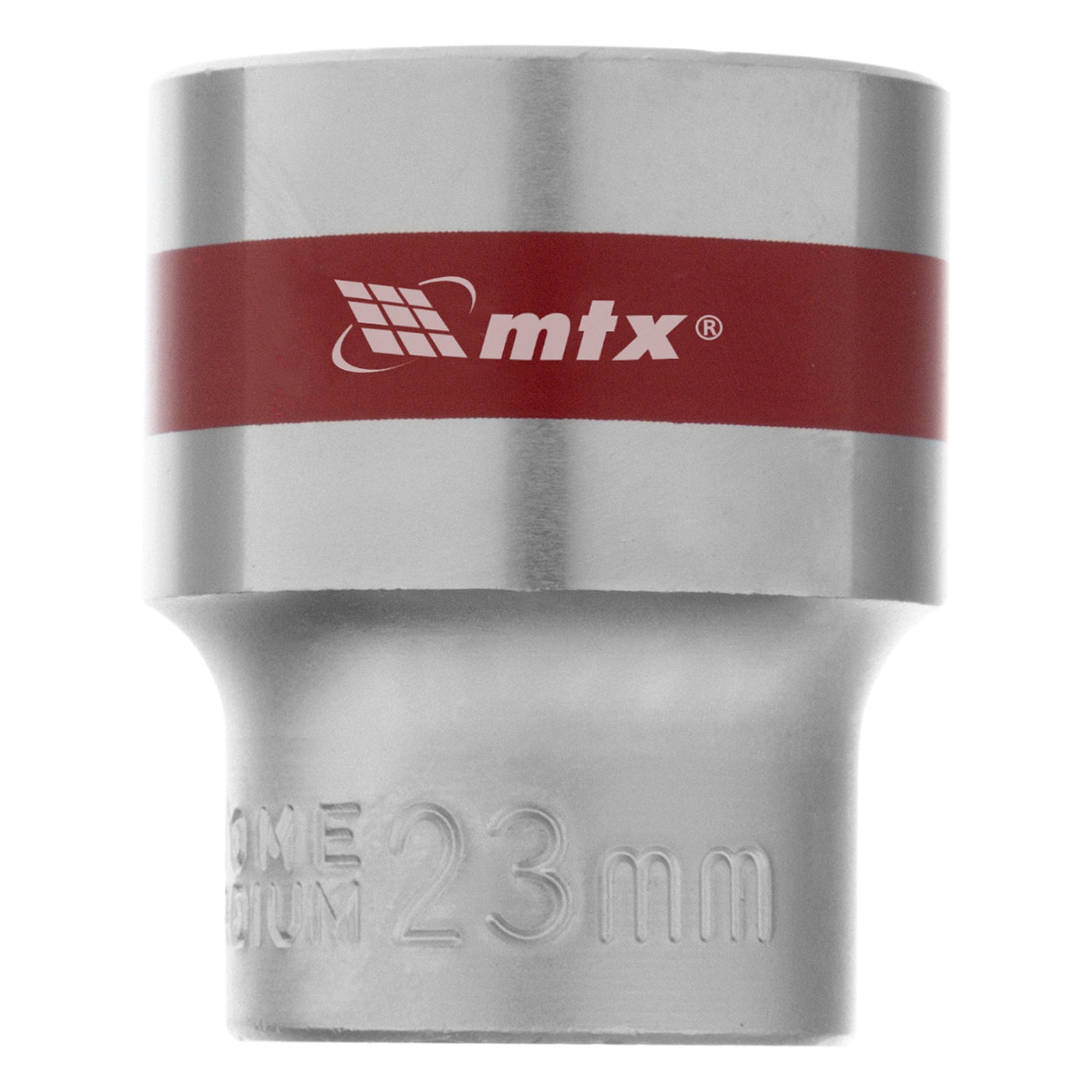 Вложка, 1/2", 23 мм, шестостенна, CrV, хромирана MTX