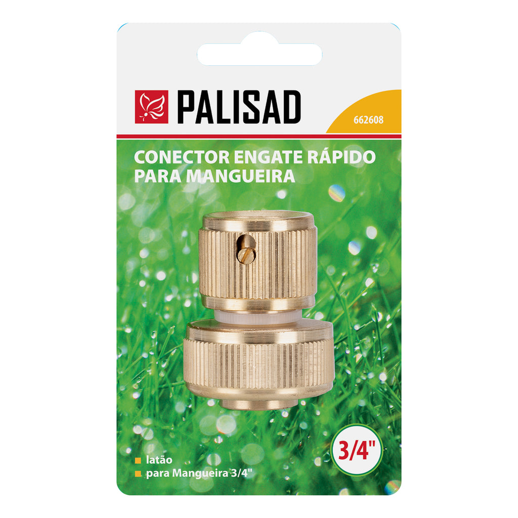 Съединител за маркуч, бърза връзка 3/4", месингов Palisad