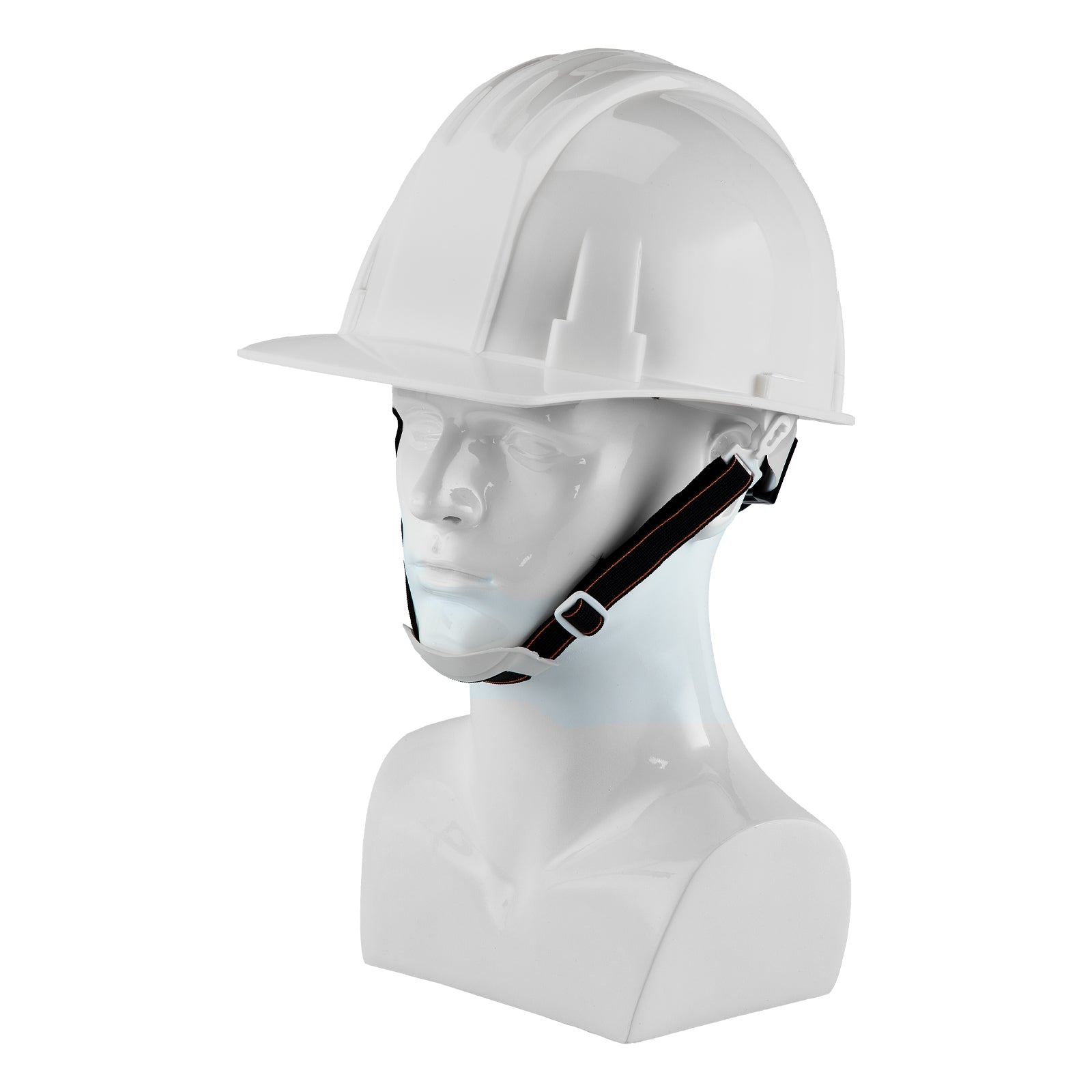 Каска, защитна от ABS пластмаса, модел W-001, плавно регулируем размер, бял Denzel