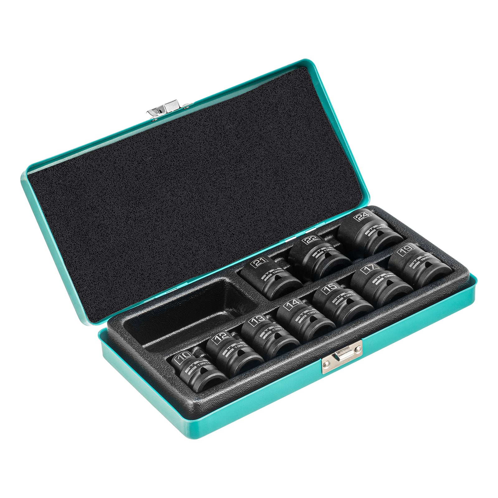 К-т ударни вложки, 6-стенни, 1/2" 10-24 мм 10бр.  STELS