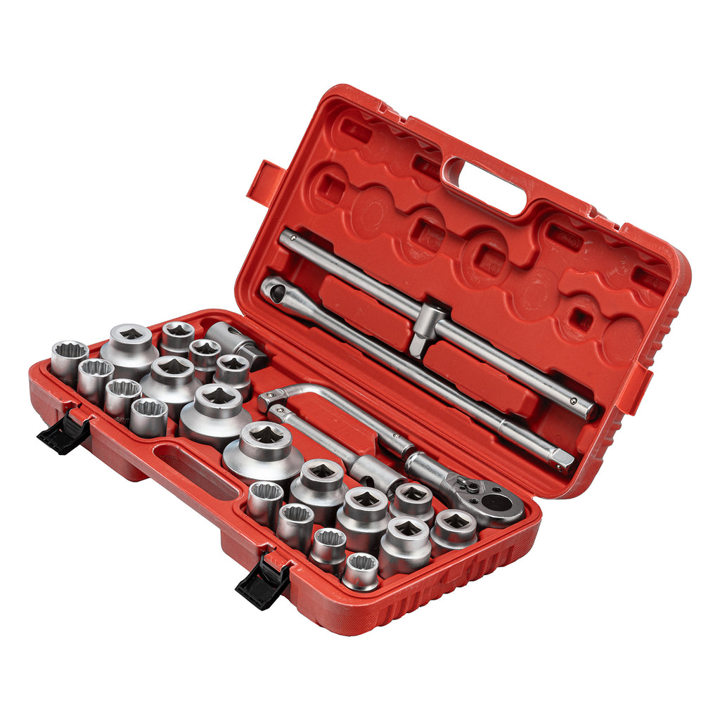 К-т инструменти,  26 части, 3/4"-1", 21-65 мм, пластмасов куфар MTX