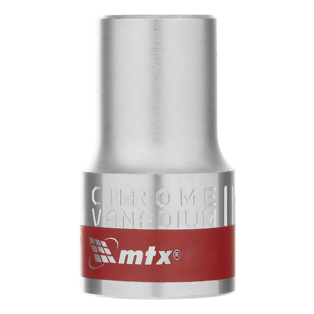 Вложка, 1/2", 11 мм, шестостенна, CrV, хромирана MTX