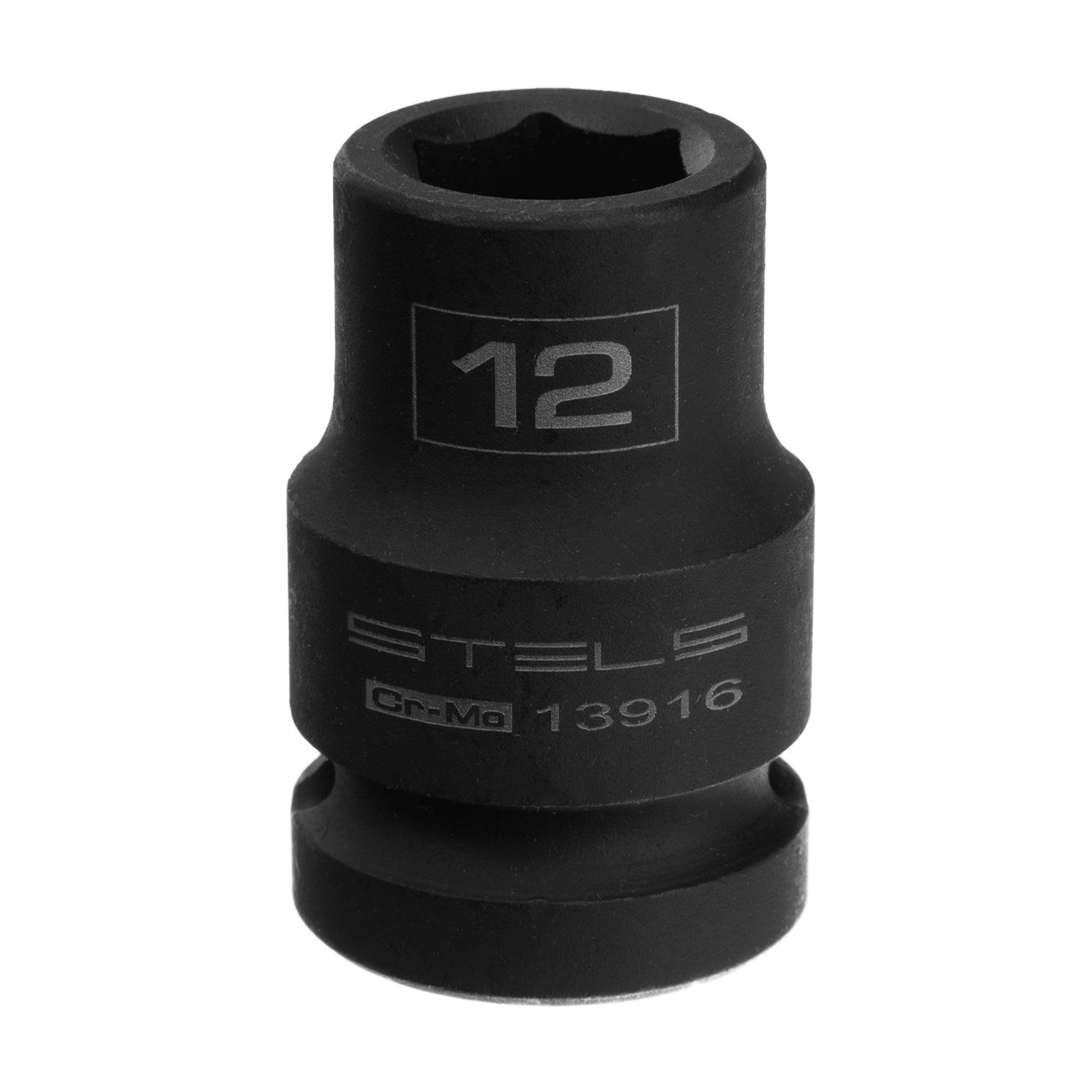 Вложка ударна, 6-стенна 12 мм, 1/2", CrMo  STELS
