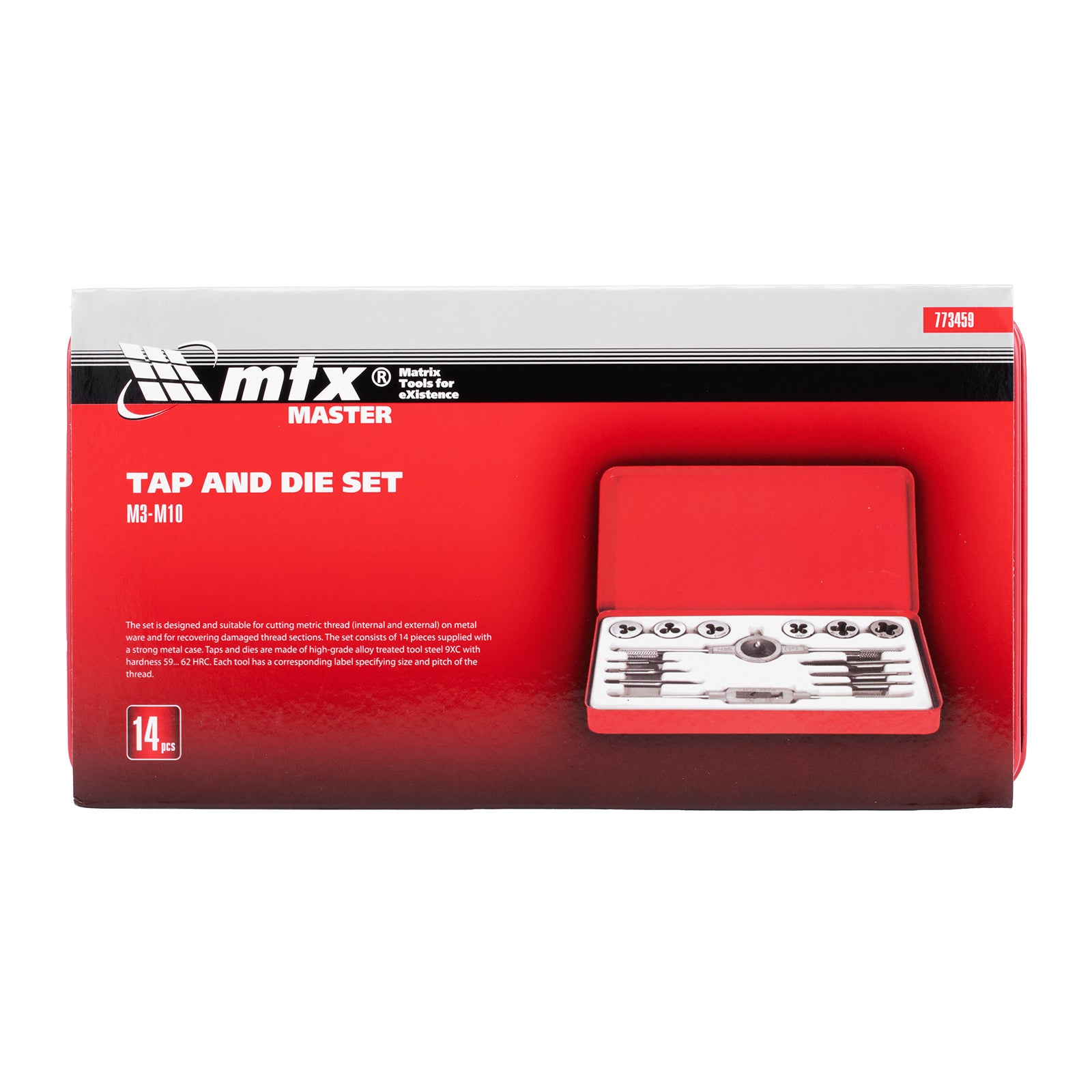 К-т метчици и плашки, М3-М10, 14 части MTX