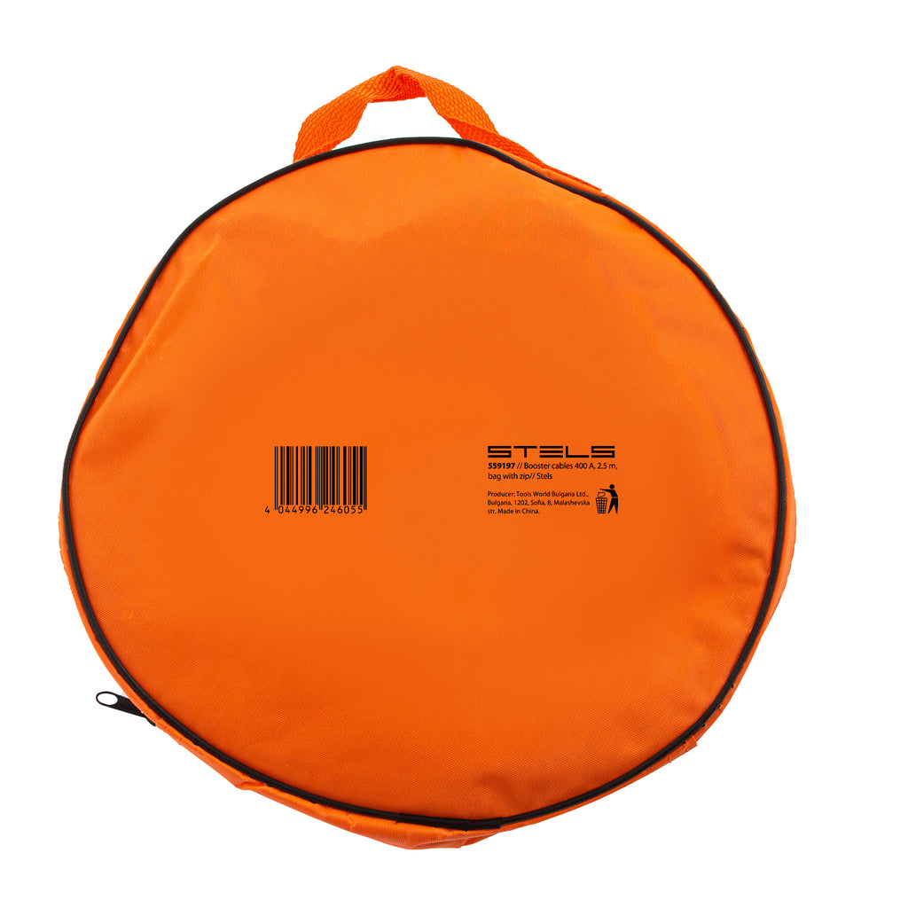 Кабели за стартов ток  400 А  2,5 м, чантичка с цип  STELS