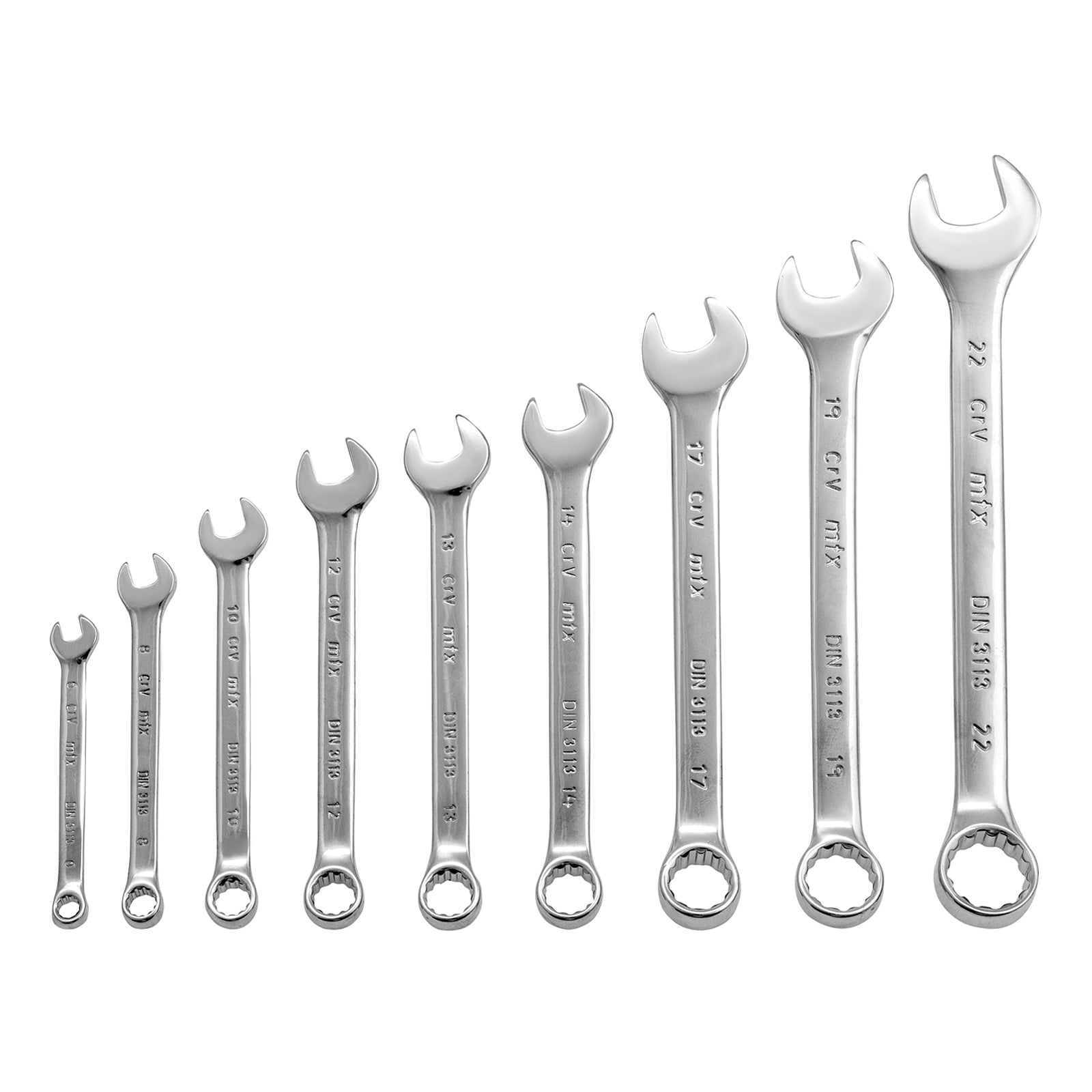 К-т ключове звездогаечни, 6-22 мм, 9 бр., CrV, полирани MTX