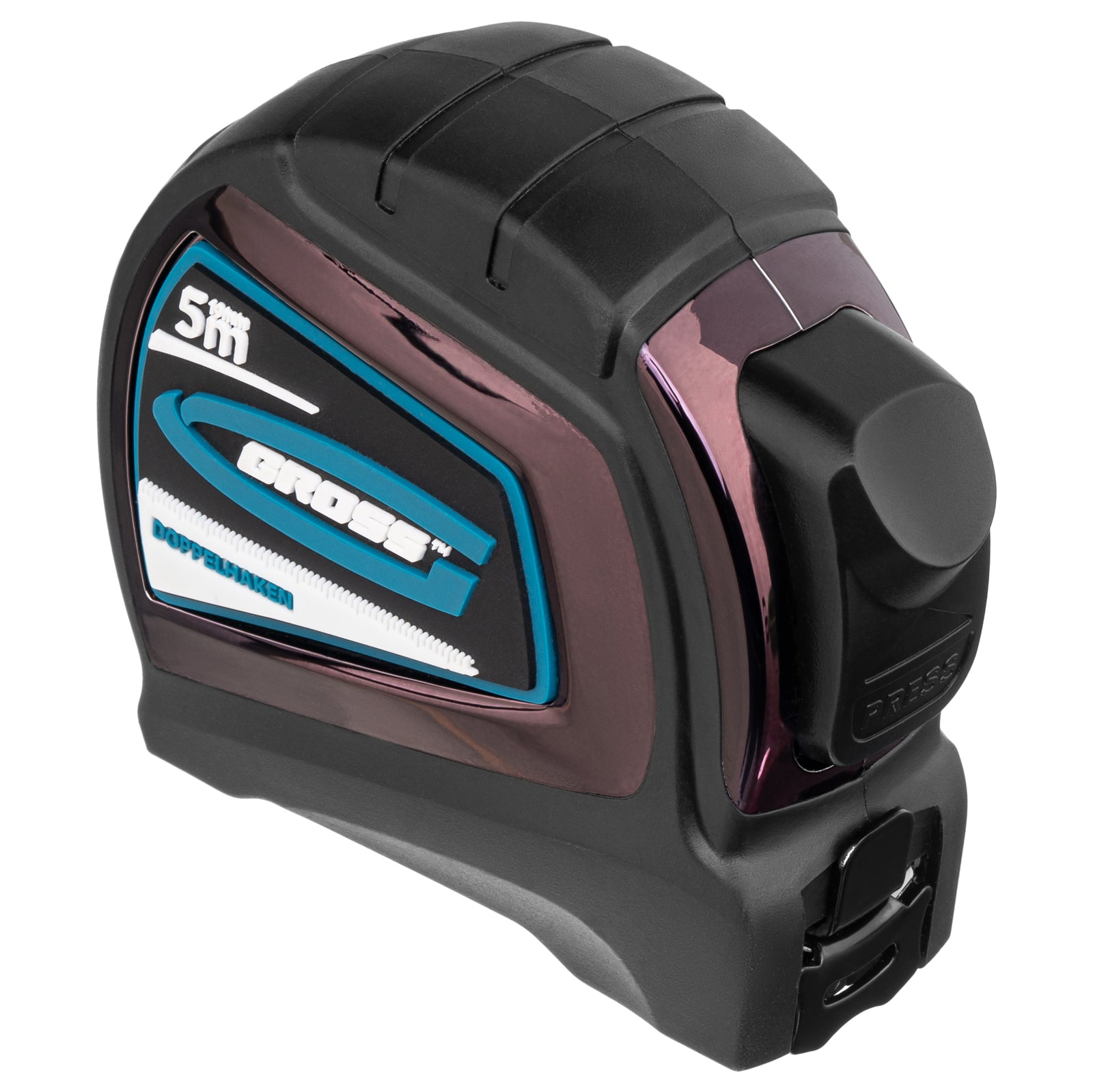 Ролетка Doppelhaken,  5 м х 19 мм, двустранен накрайник, двустр. скала, найлоново покритие GROSS
