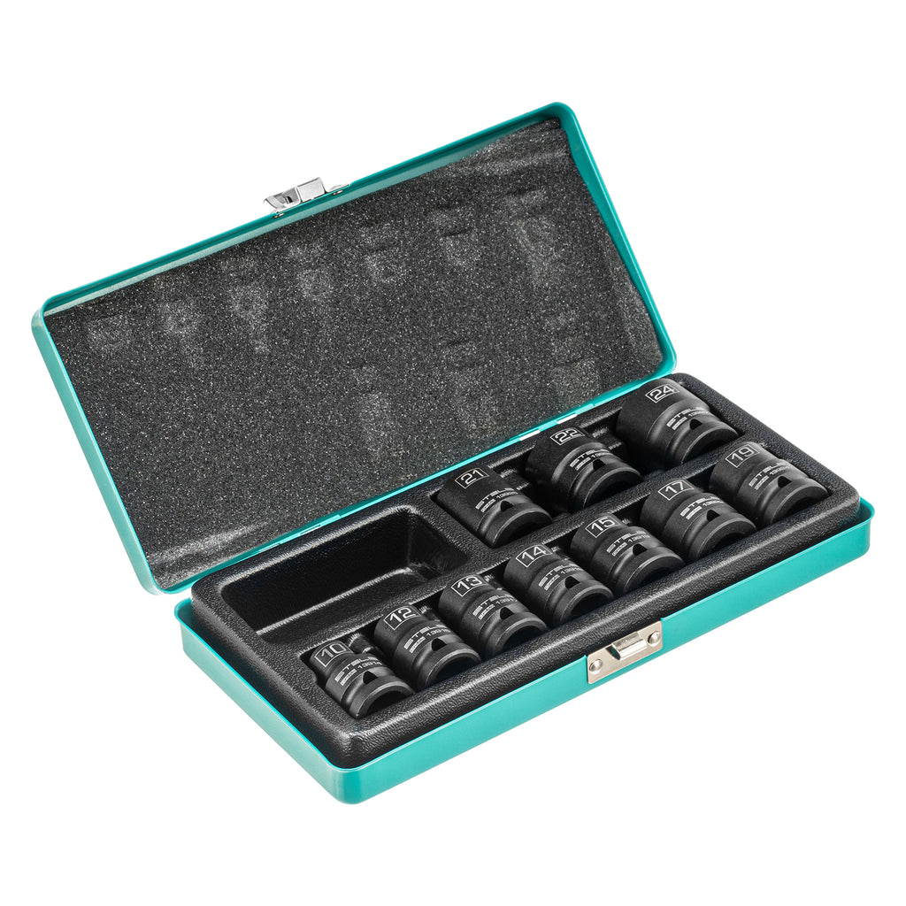 К-т ударни вложки, 6-стенни, 1/2" 10-24 мм 10бр. Stels