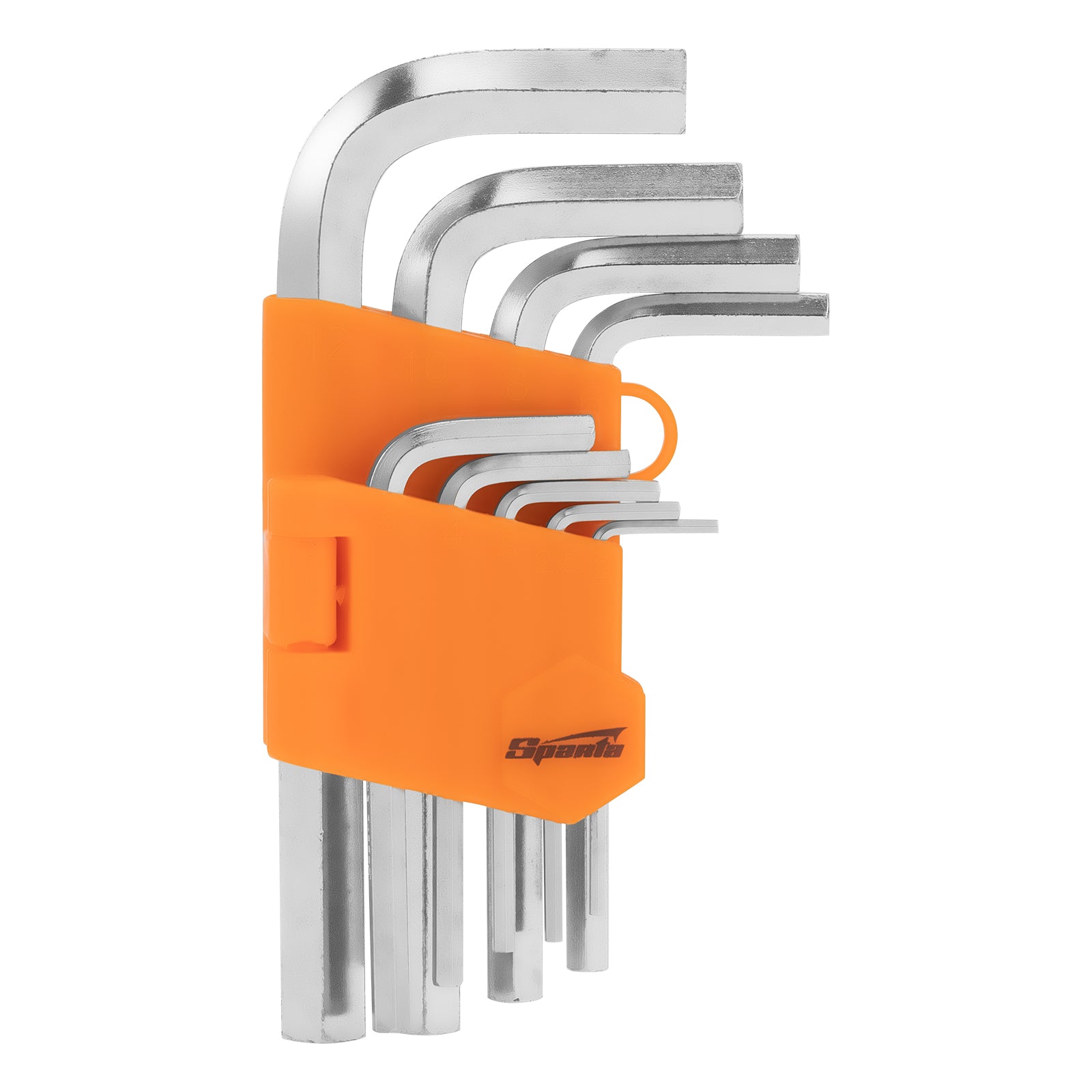 К-т ключове имбусни, HEX, 2-12 мм, закален, 9 бр., къси, никелирани SPARTA
