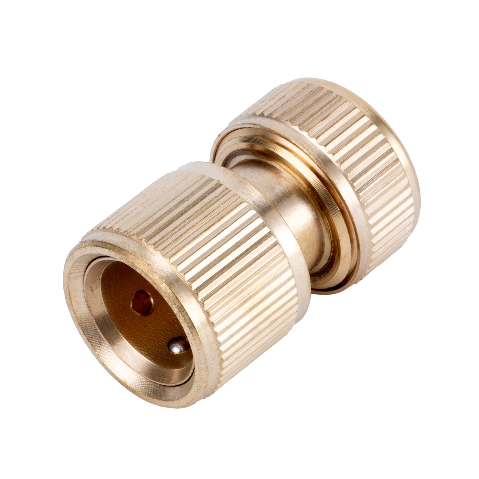 Съединител за маркуч 1/2", аквастоп, месингов Palisad