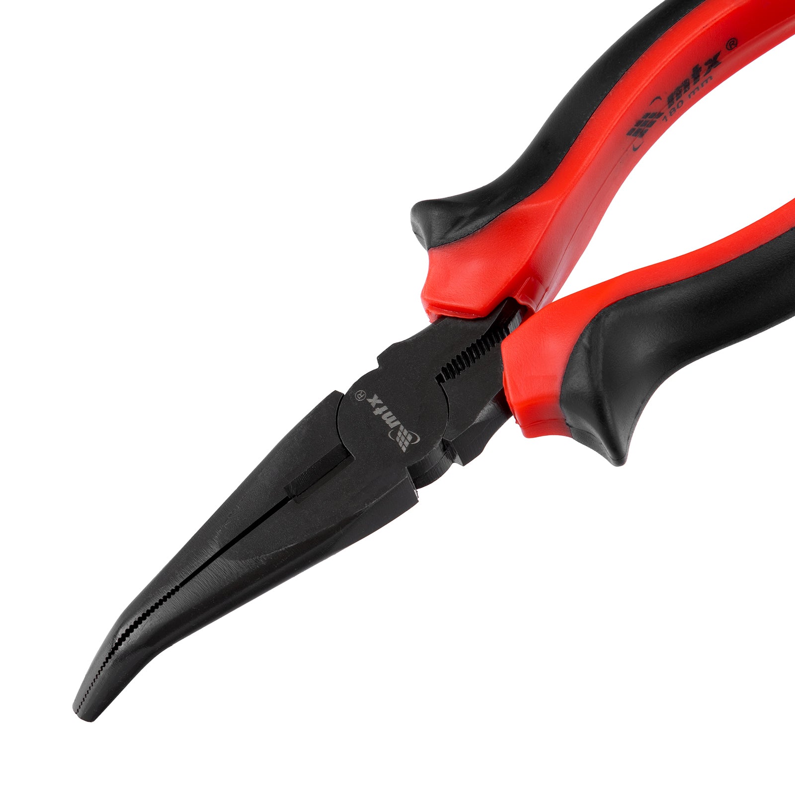 Клещи с удължени полукръгли извити челюсти Black Nickel, 180 мм, двукомпонентни дръжки MTX